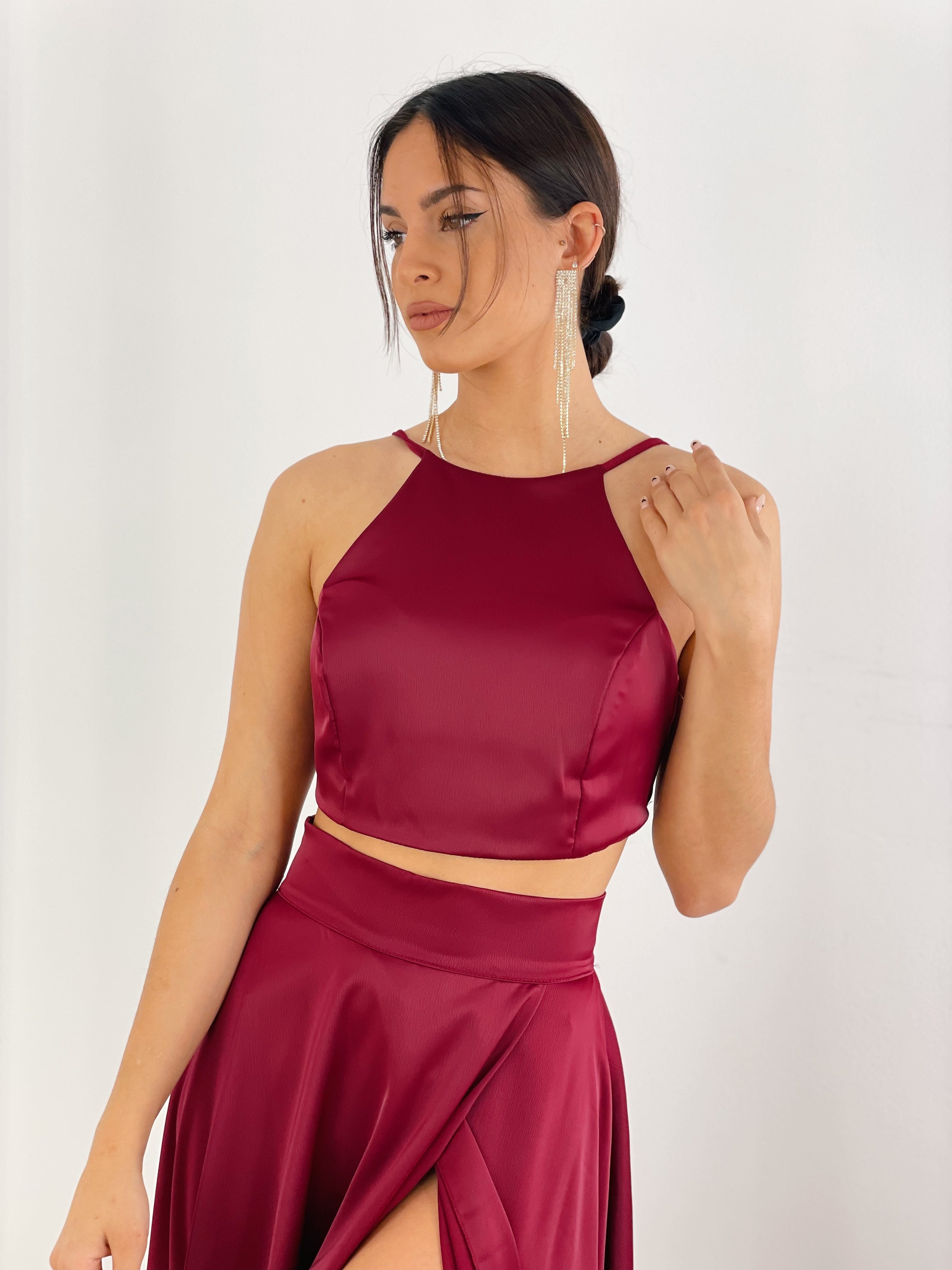 Top crop satén Silvia - Zebra&Maduixa®