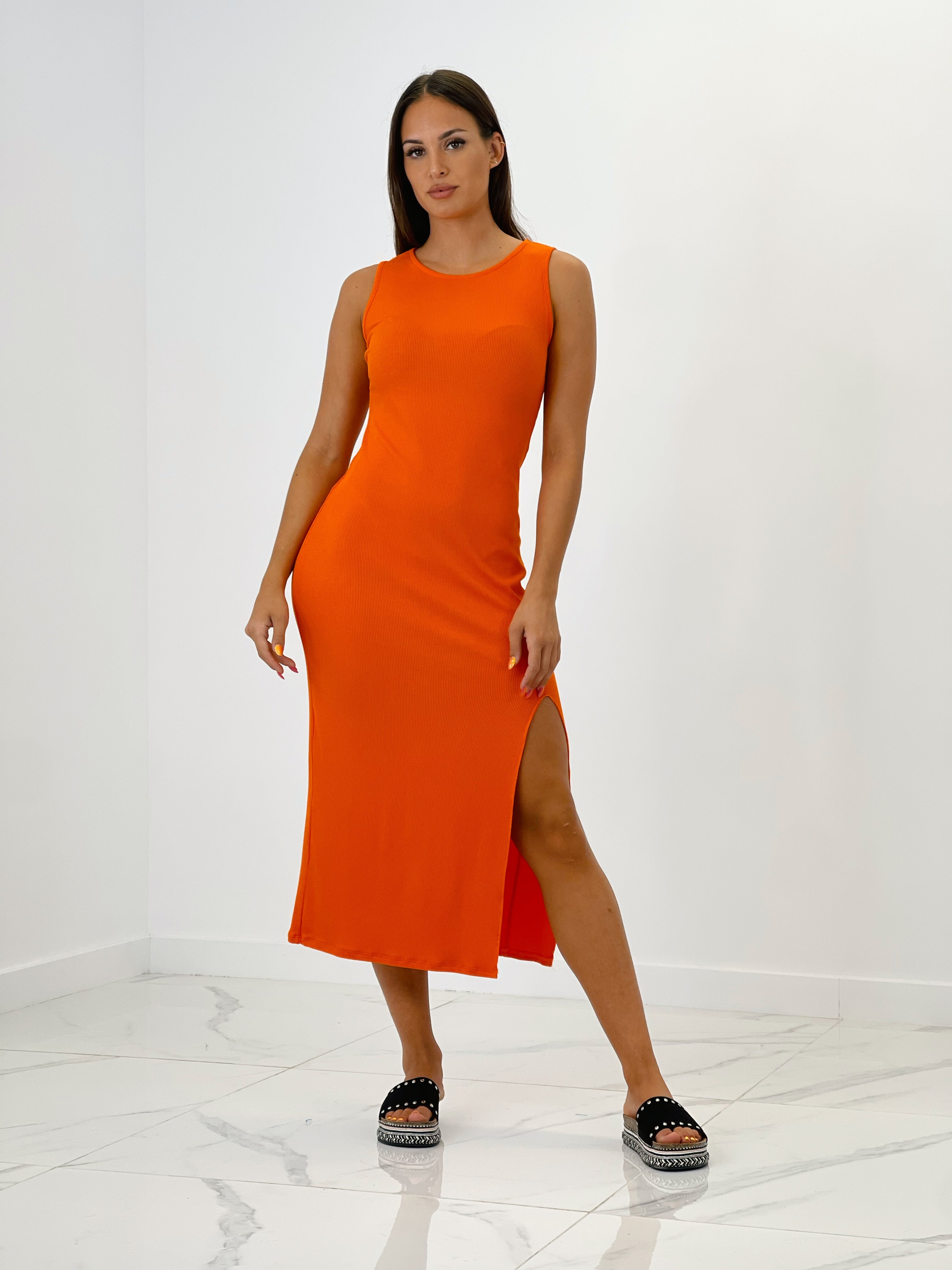 Vestido midi de canalé - Zebra&Maduixa®