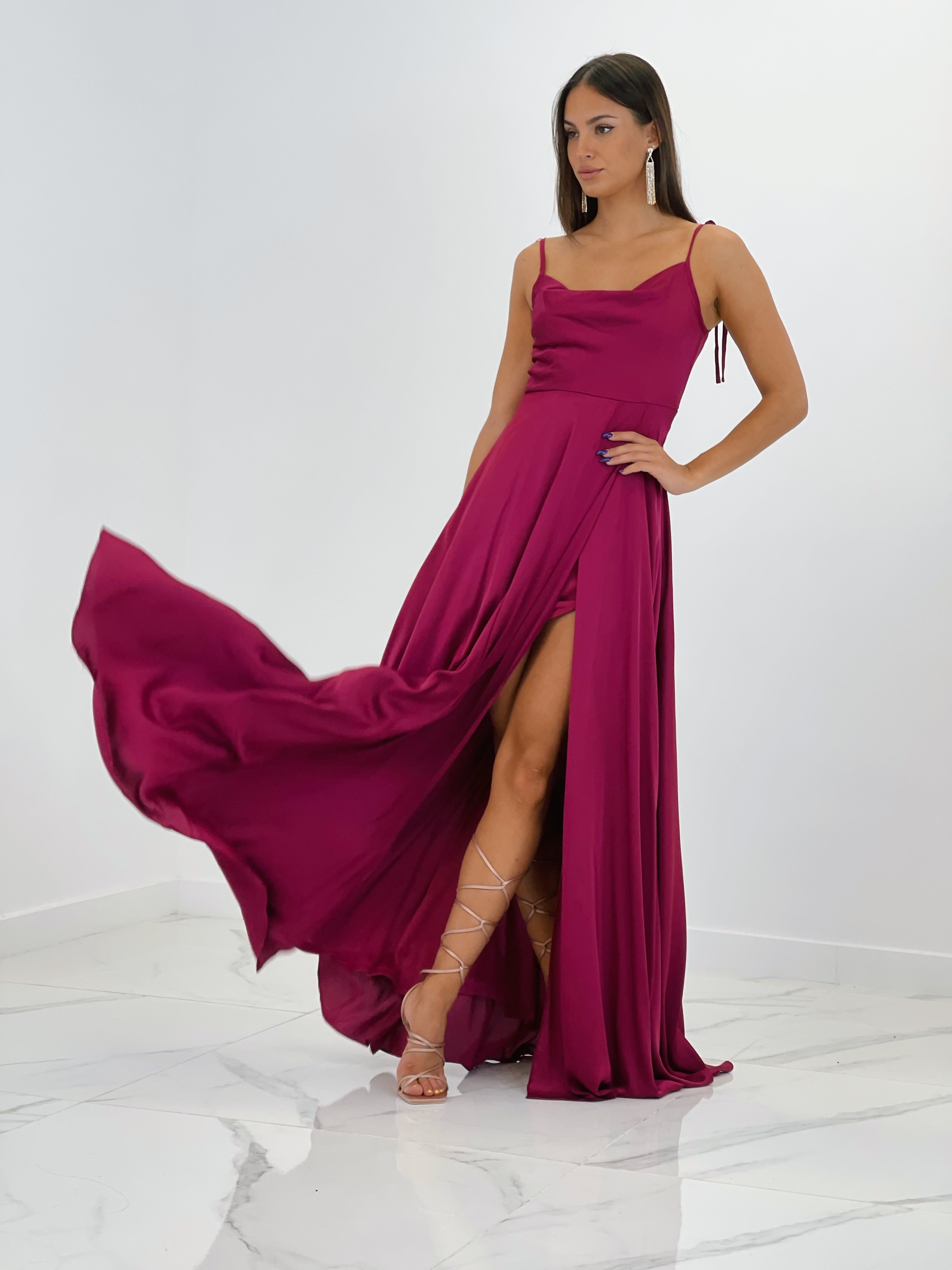 Vestido cascada ceremonia Loren