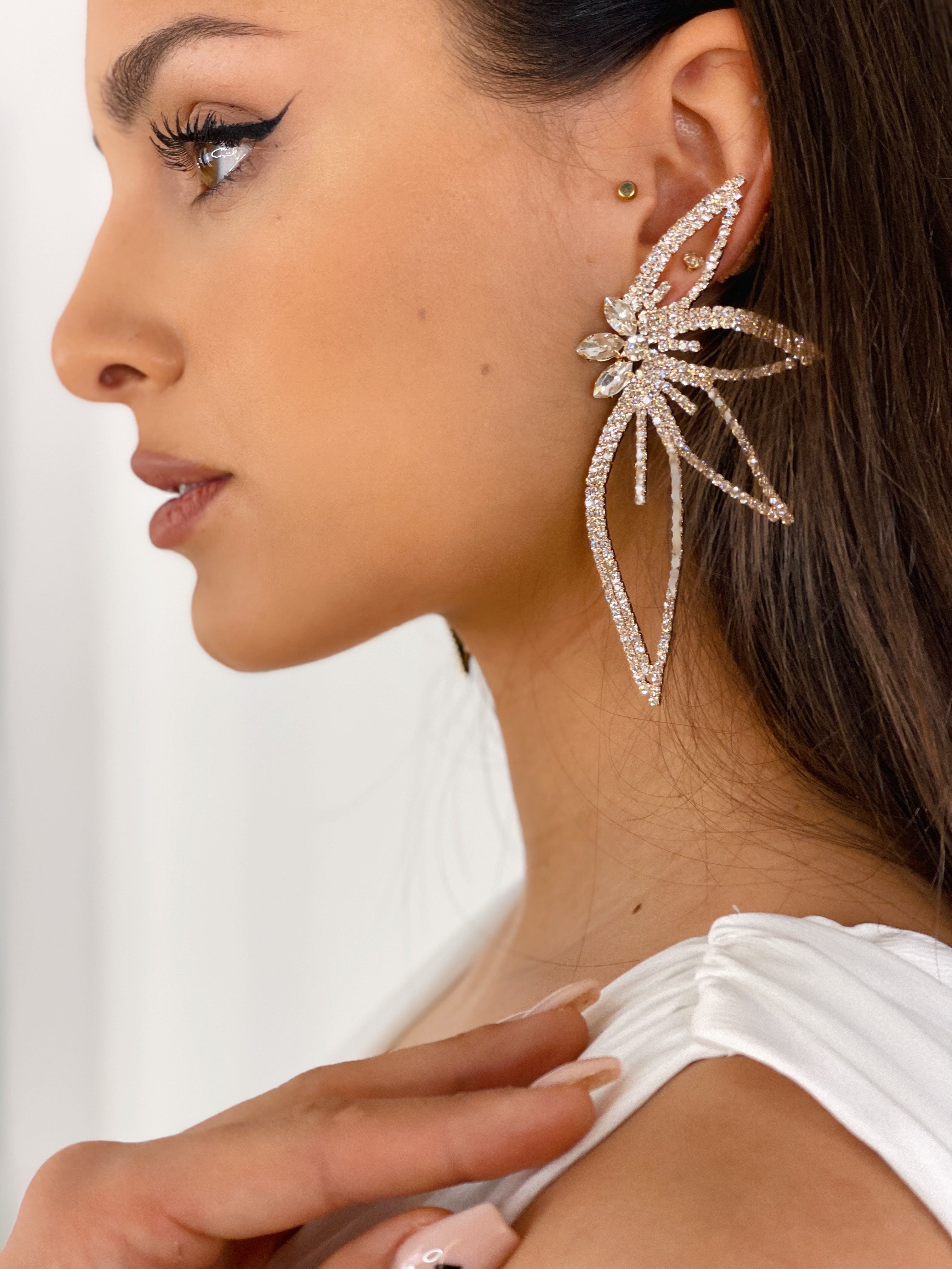 Pendientes pedrería flor - Zebra&Maduixa®