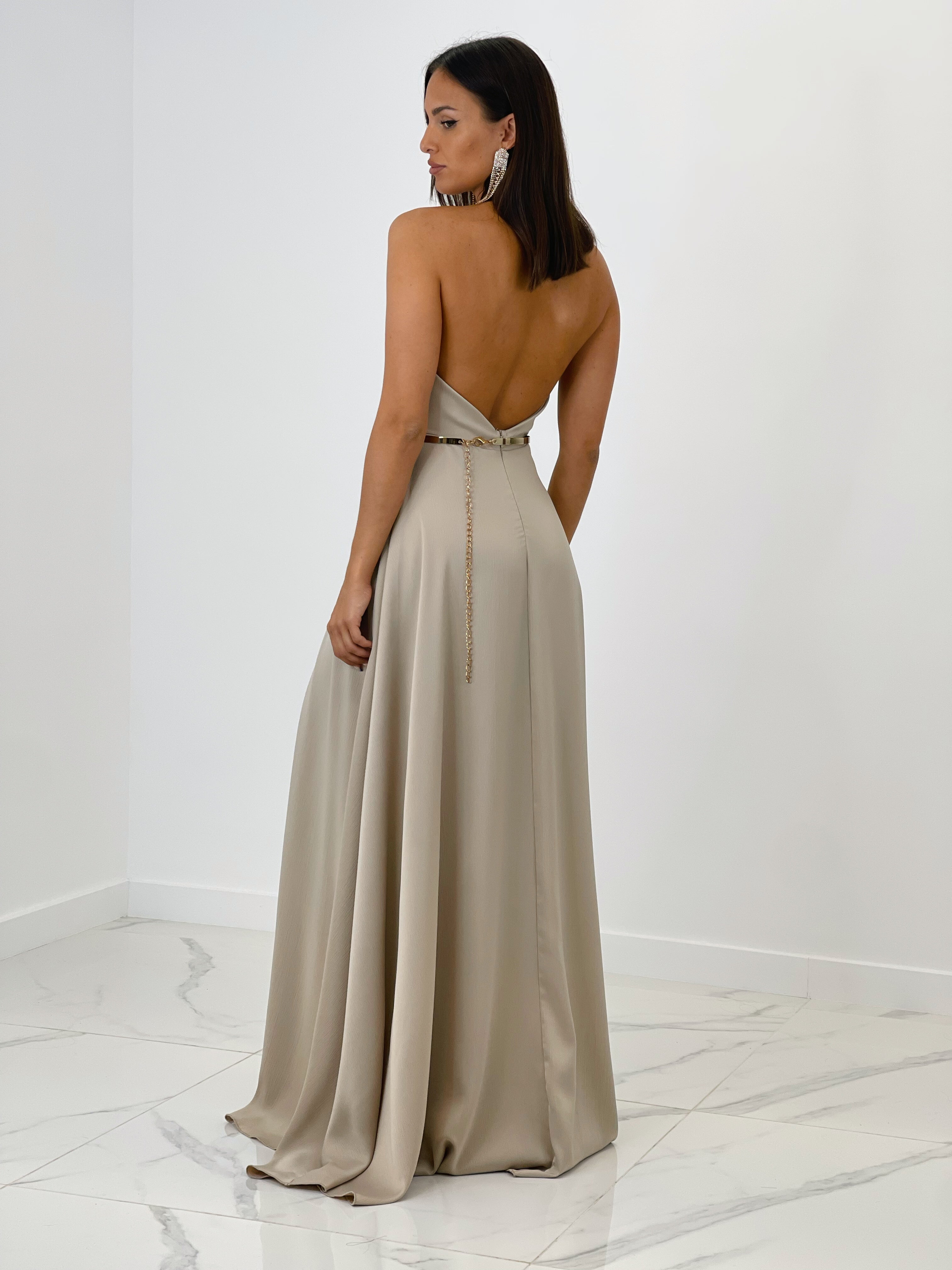 Vestido largo satén Silvia - Zebra&Maduixa®