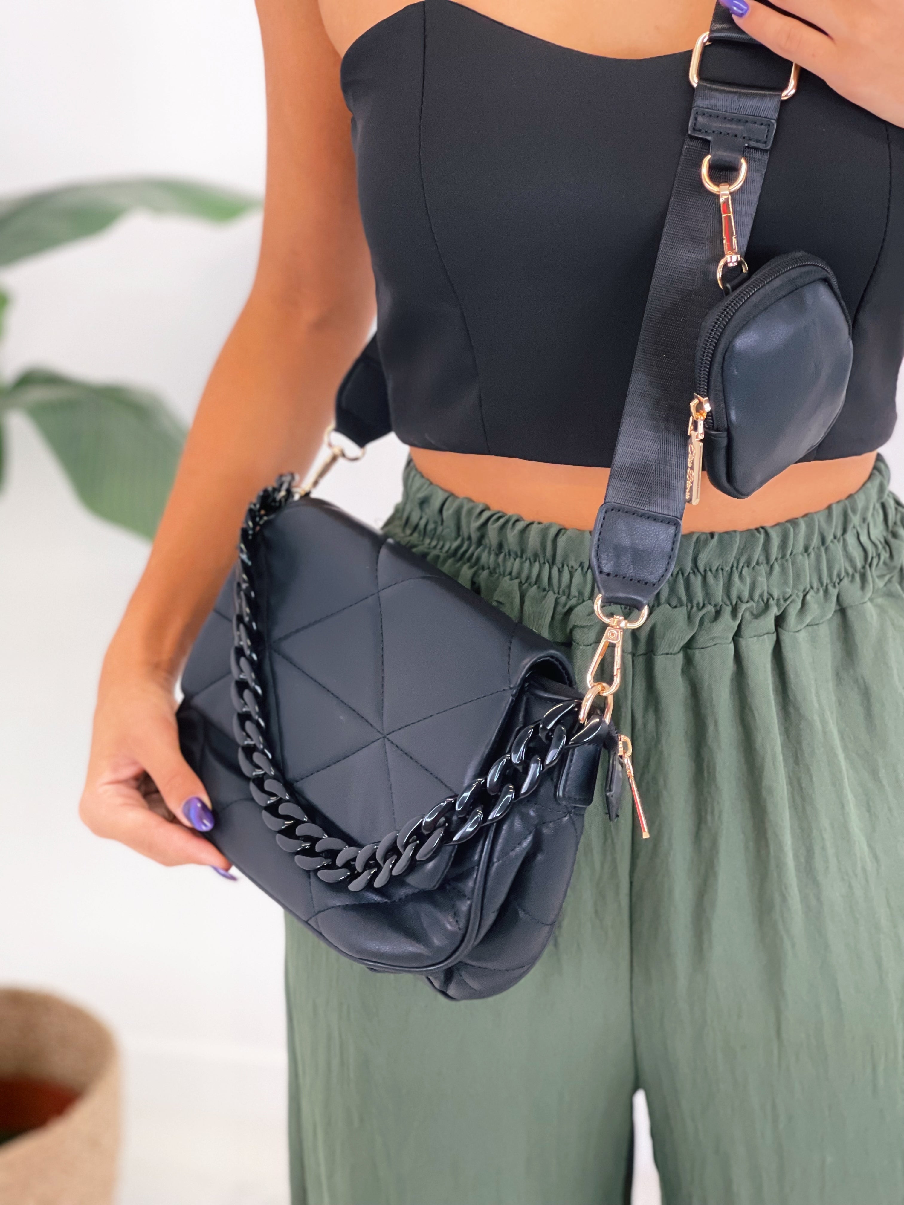 Bolso acolchado cadena cinta - Zebra&Maduixa®