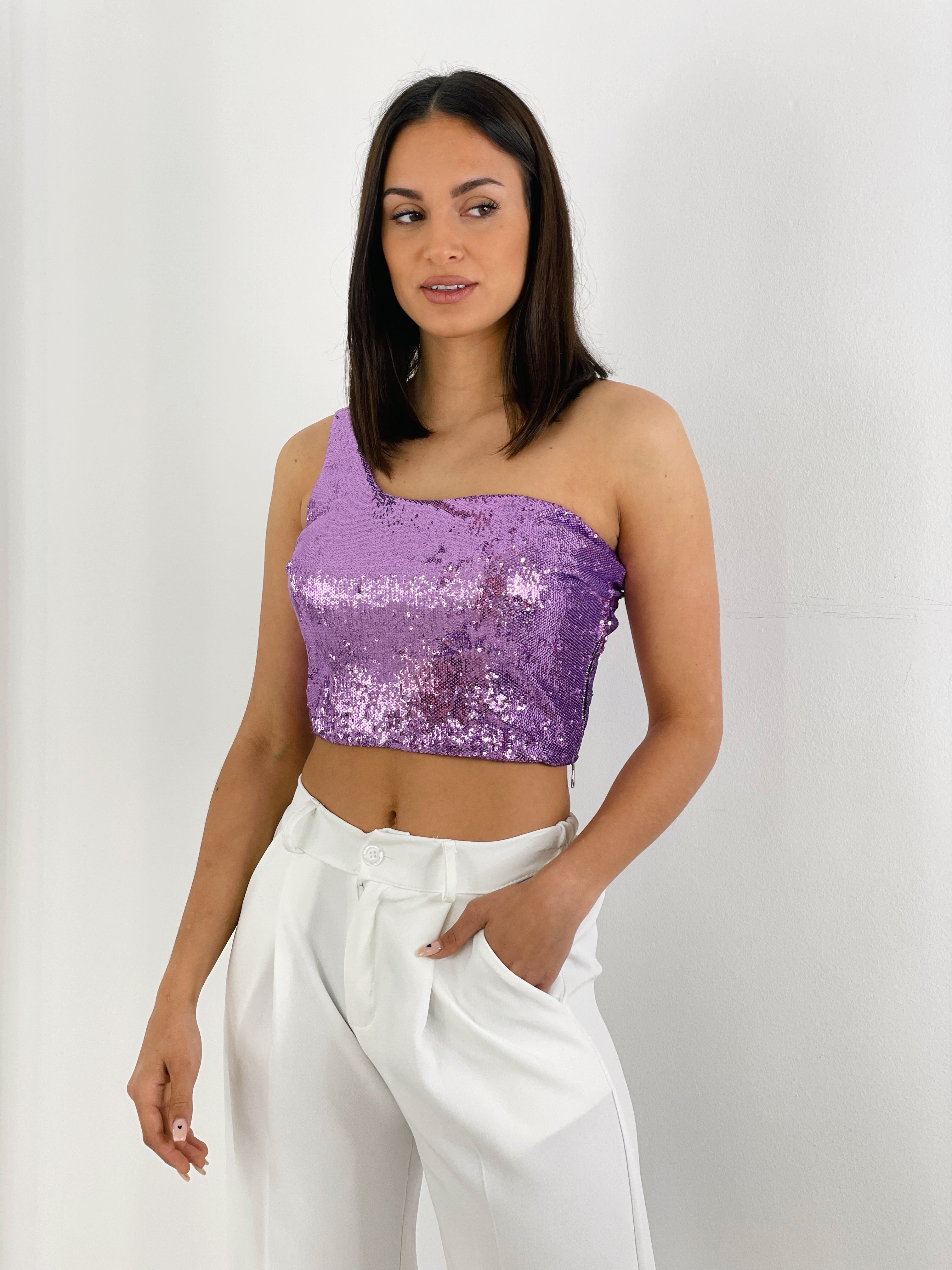 Top asimétrico de lentejuelas - Zebra&Maduixa®