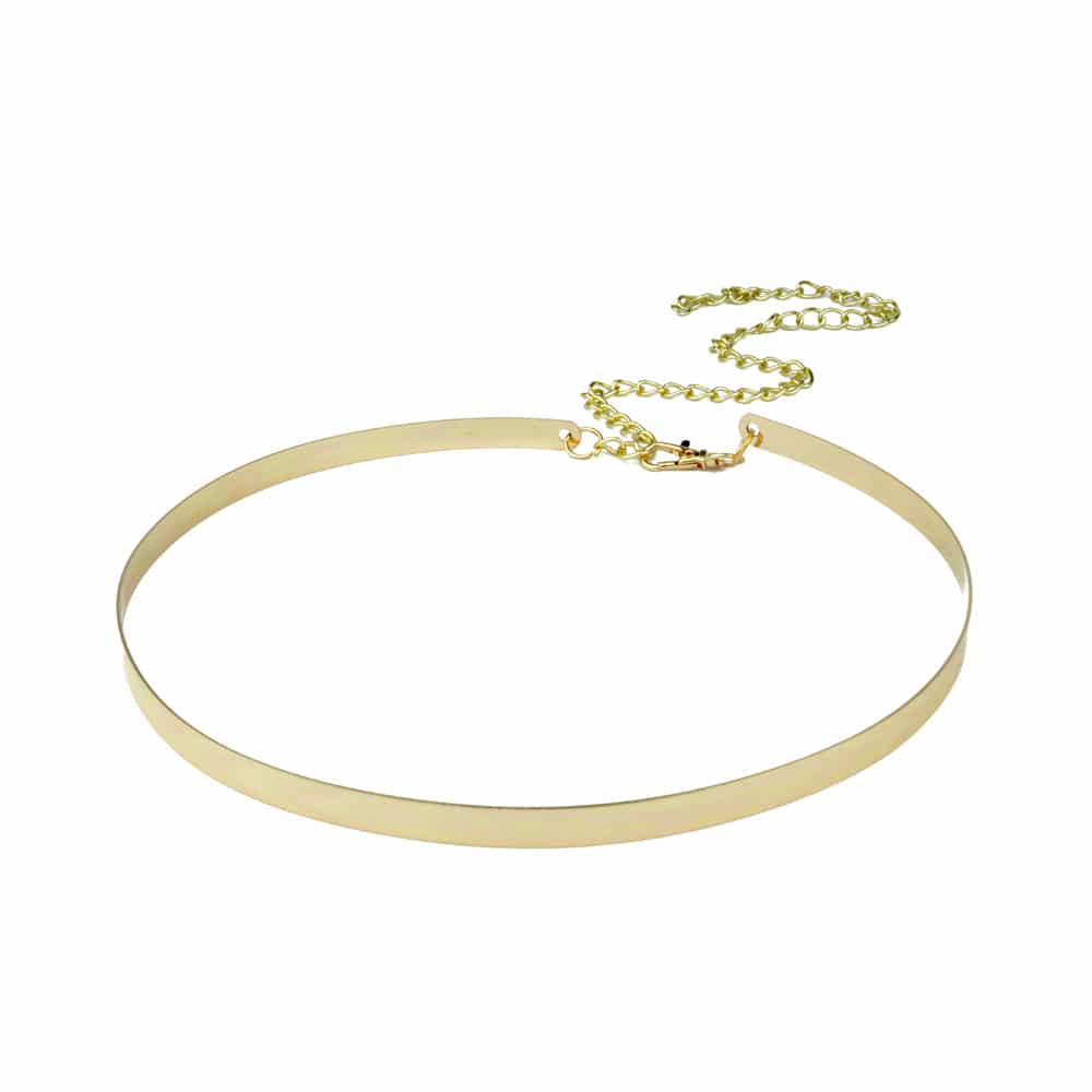 Cinturón metálico ancho dorado 1cm | Zebra&Maduixa