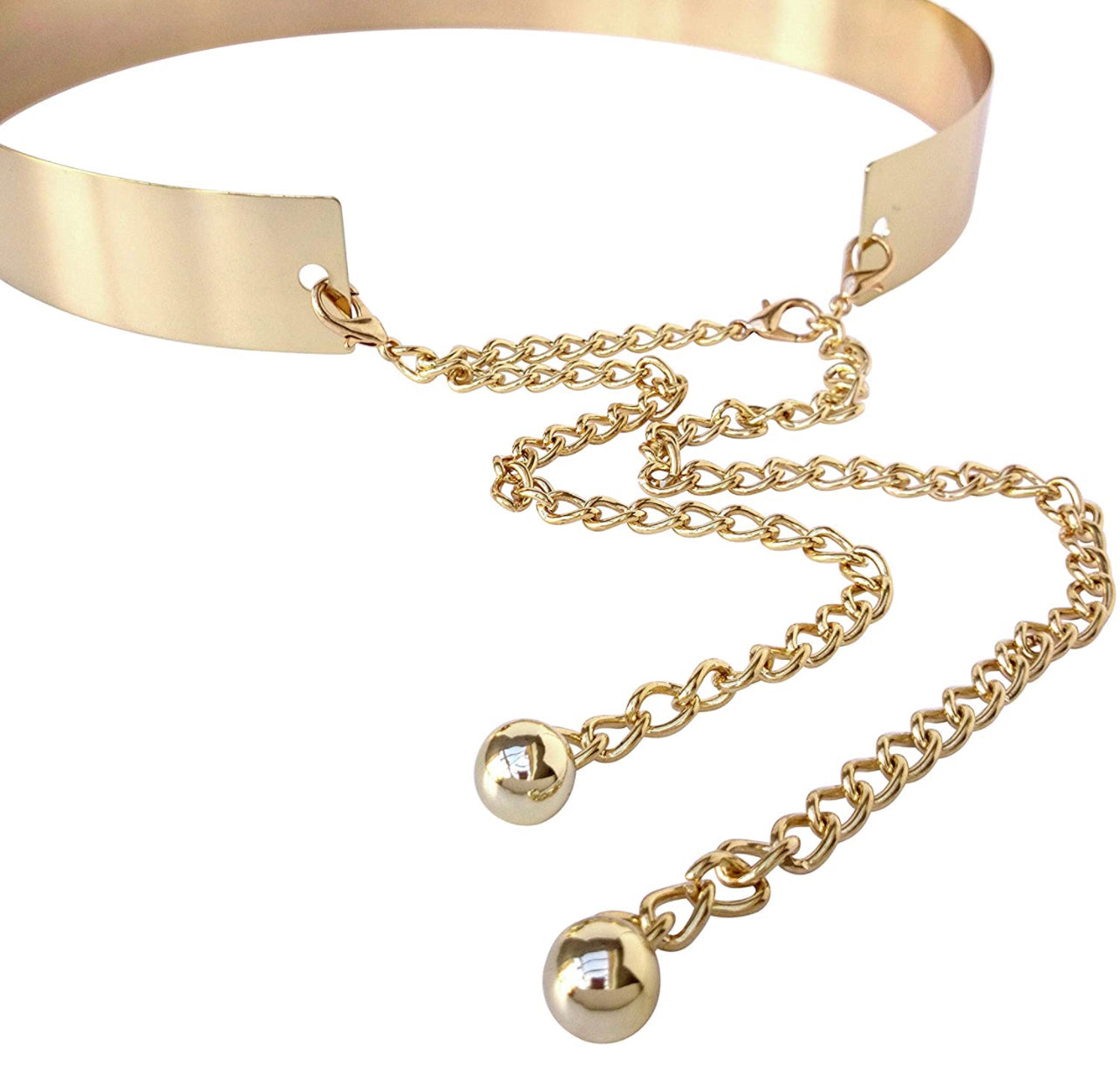 Cinturón metálico ancho dorado 3cm | Zebra&Maduixa