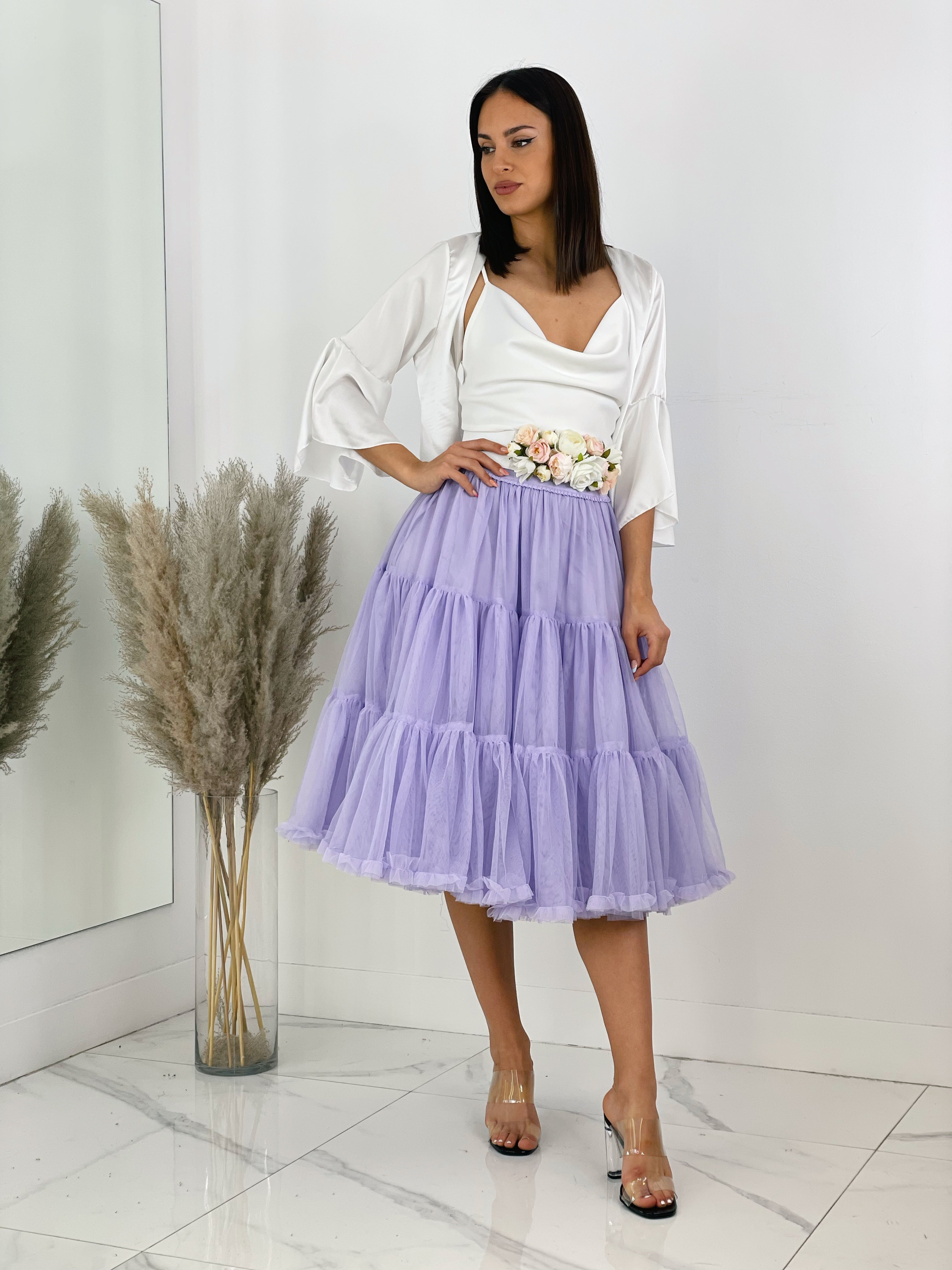 Falda tul midi con volantes - Zebra&Maduixa®