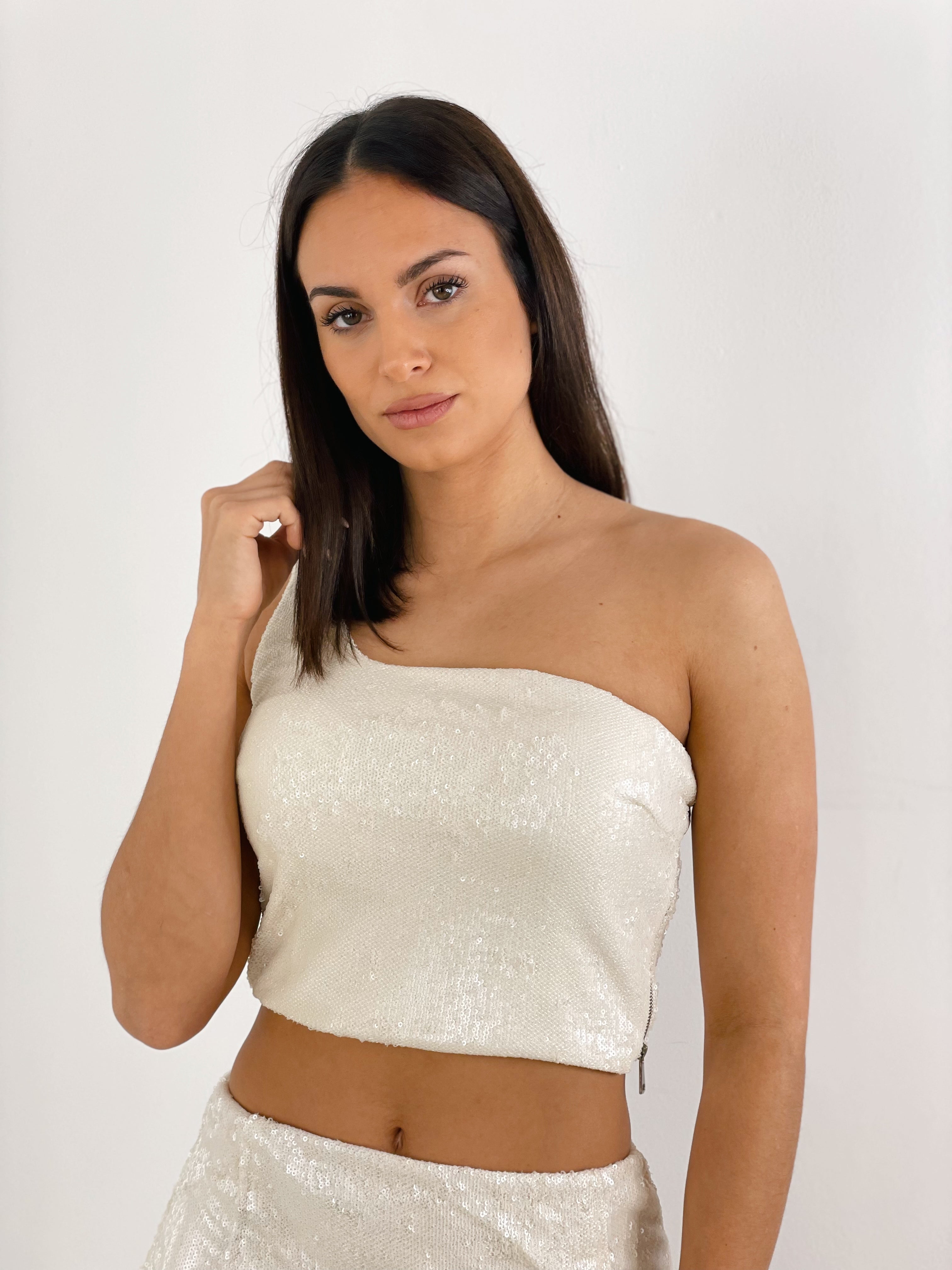 Top asimétrico de lentejuelas - Zebra&Maduixa®