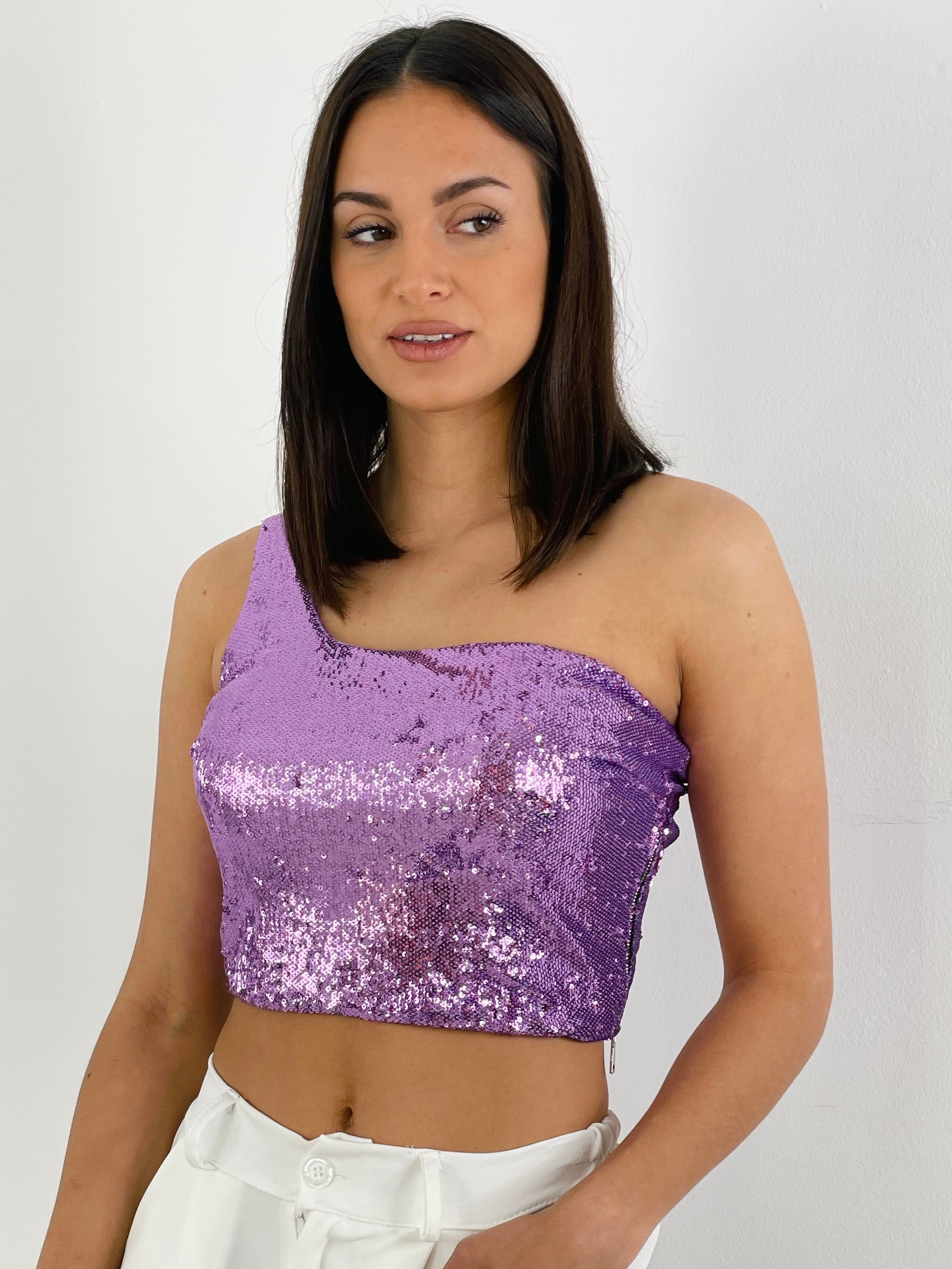 Top asimétrico de lentejuelas - Zebra&Maduixa®