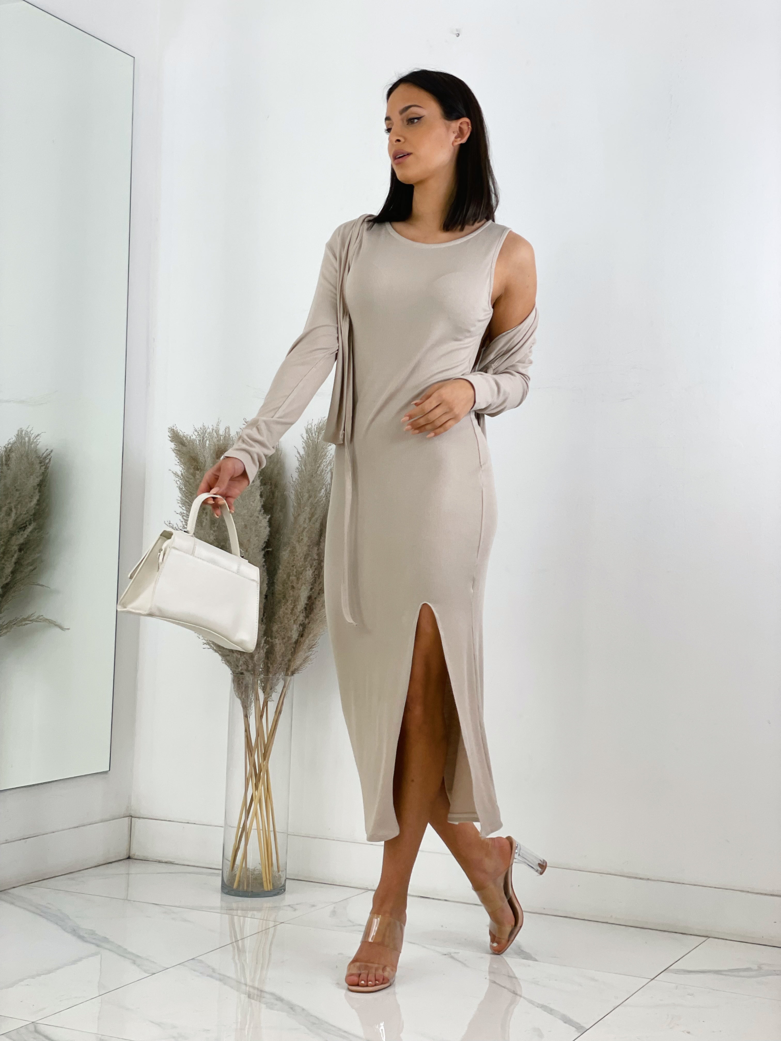 Vestido midi de canalé - Zebra&Maduixa®