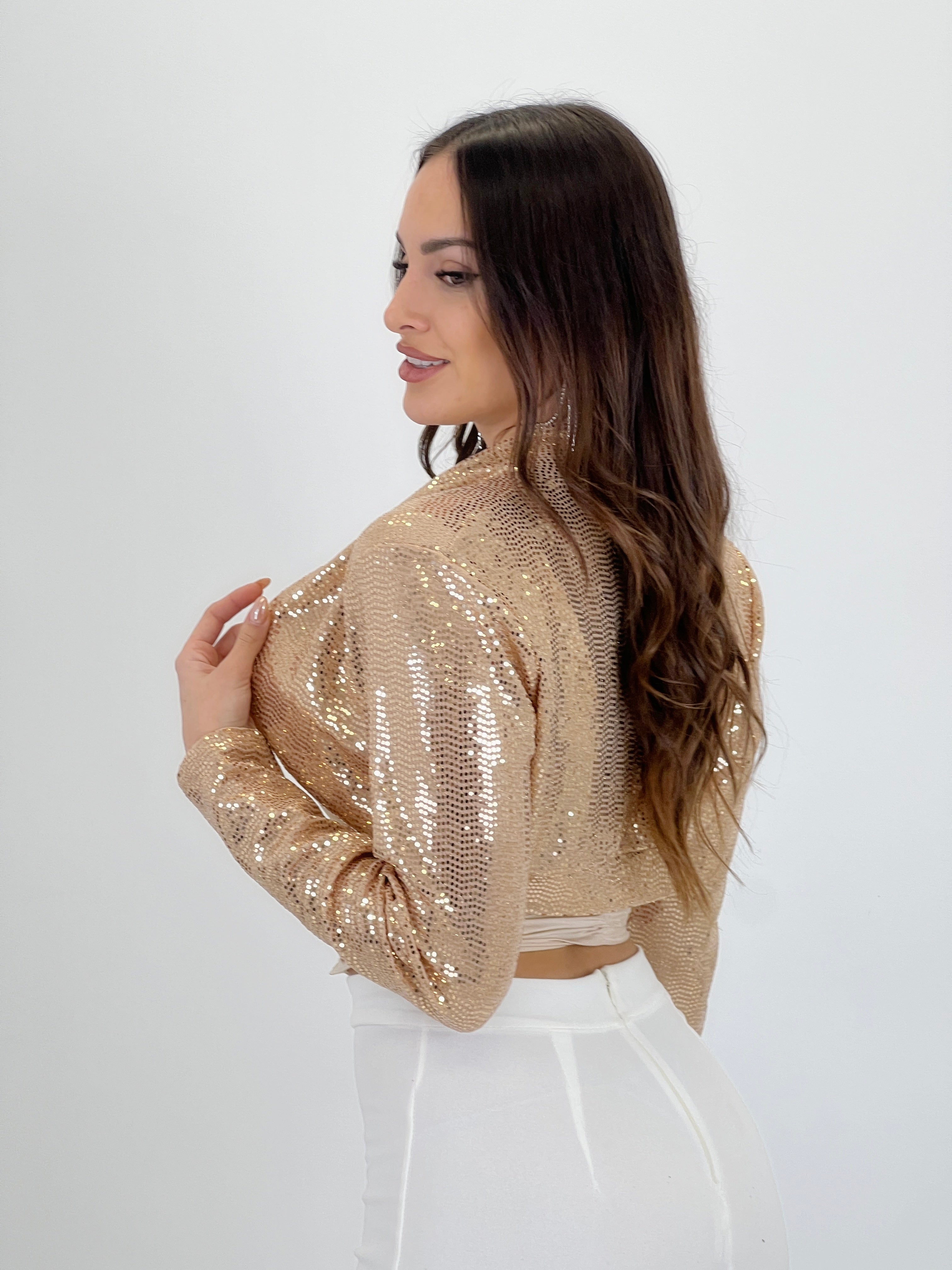 Chaqueta crop lentejuelas - Zebra&Maduixa®