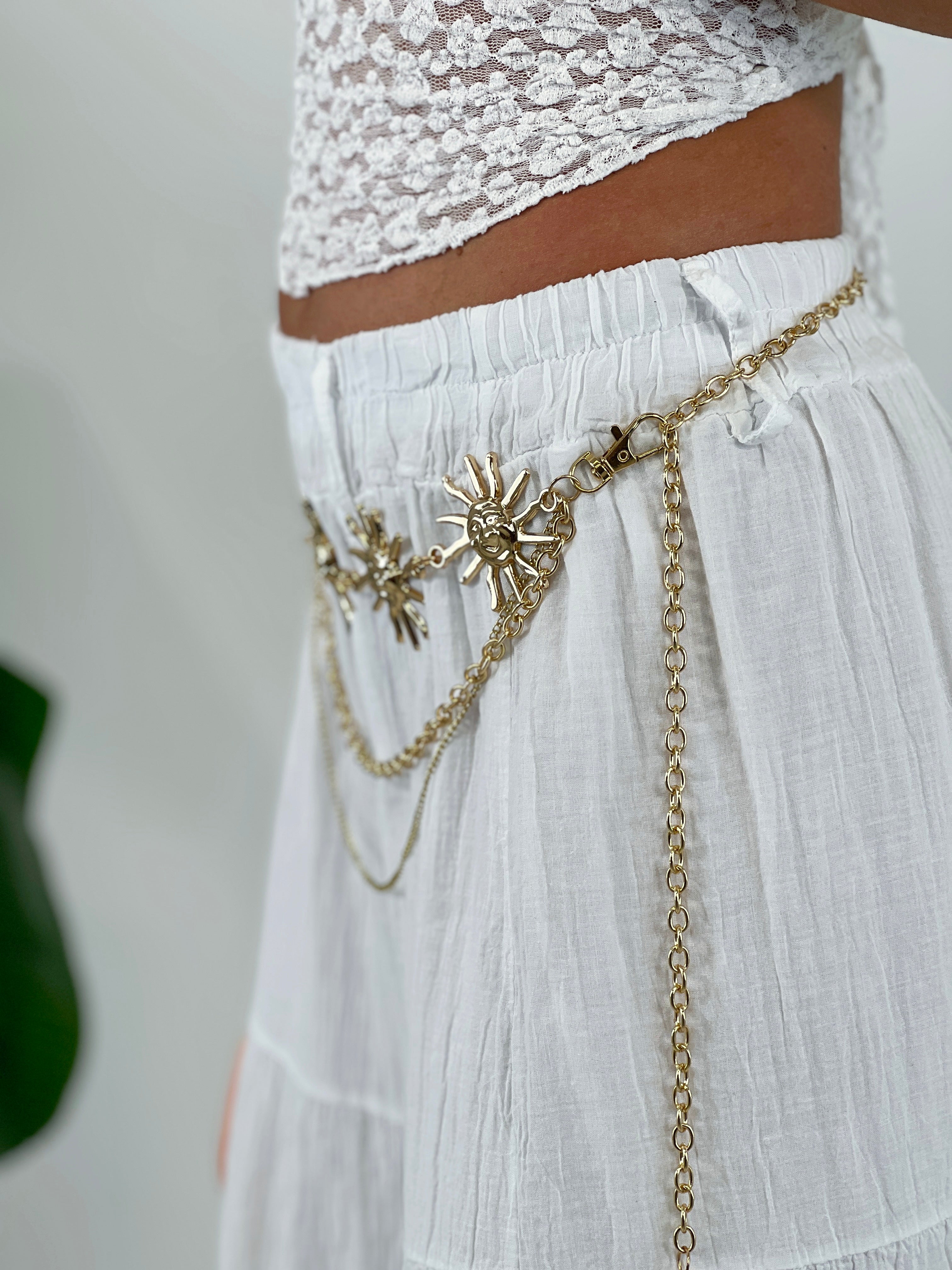 Cinturón metálico sol