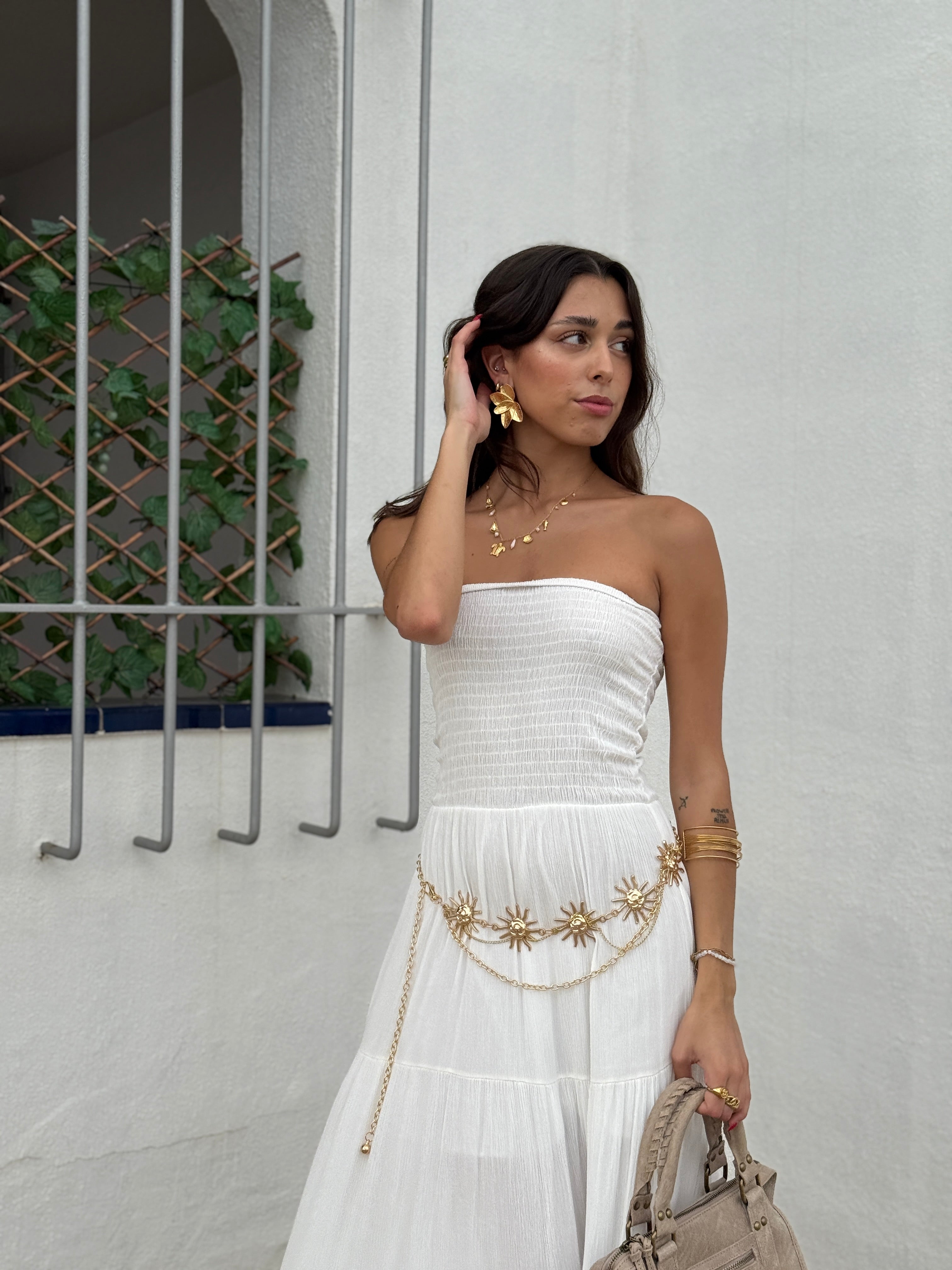 Strapless rubber dress