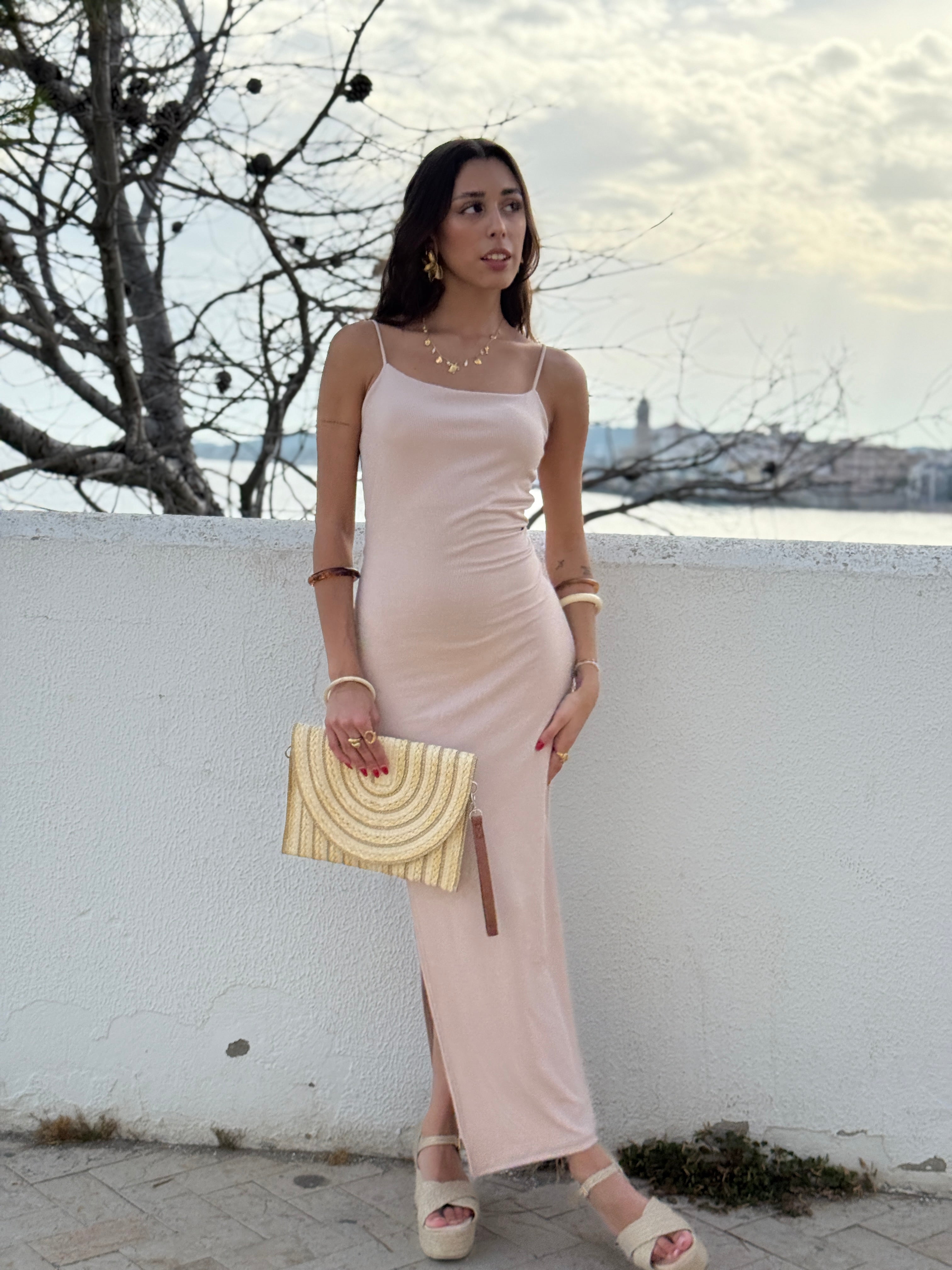 Vestido tiras canalé nudo espalda - Zebra&Maduixa®