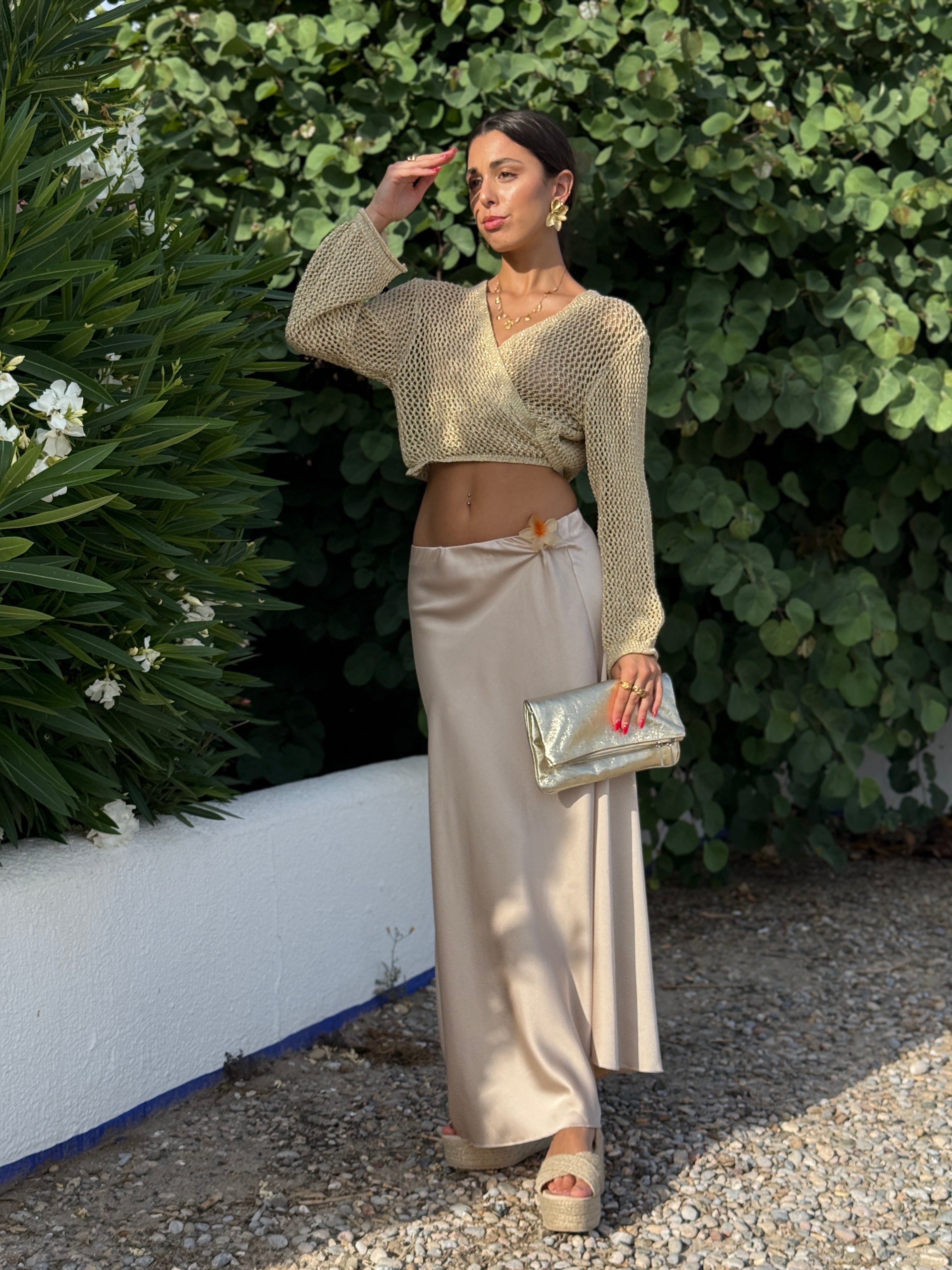 Torera de punt metal·litzada