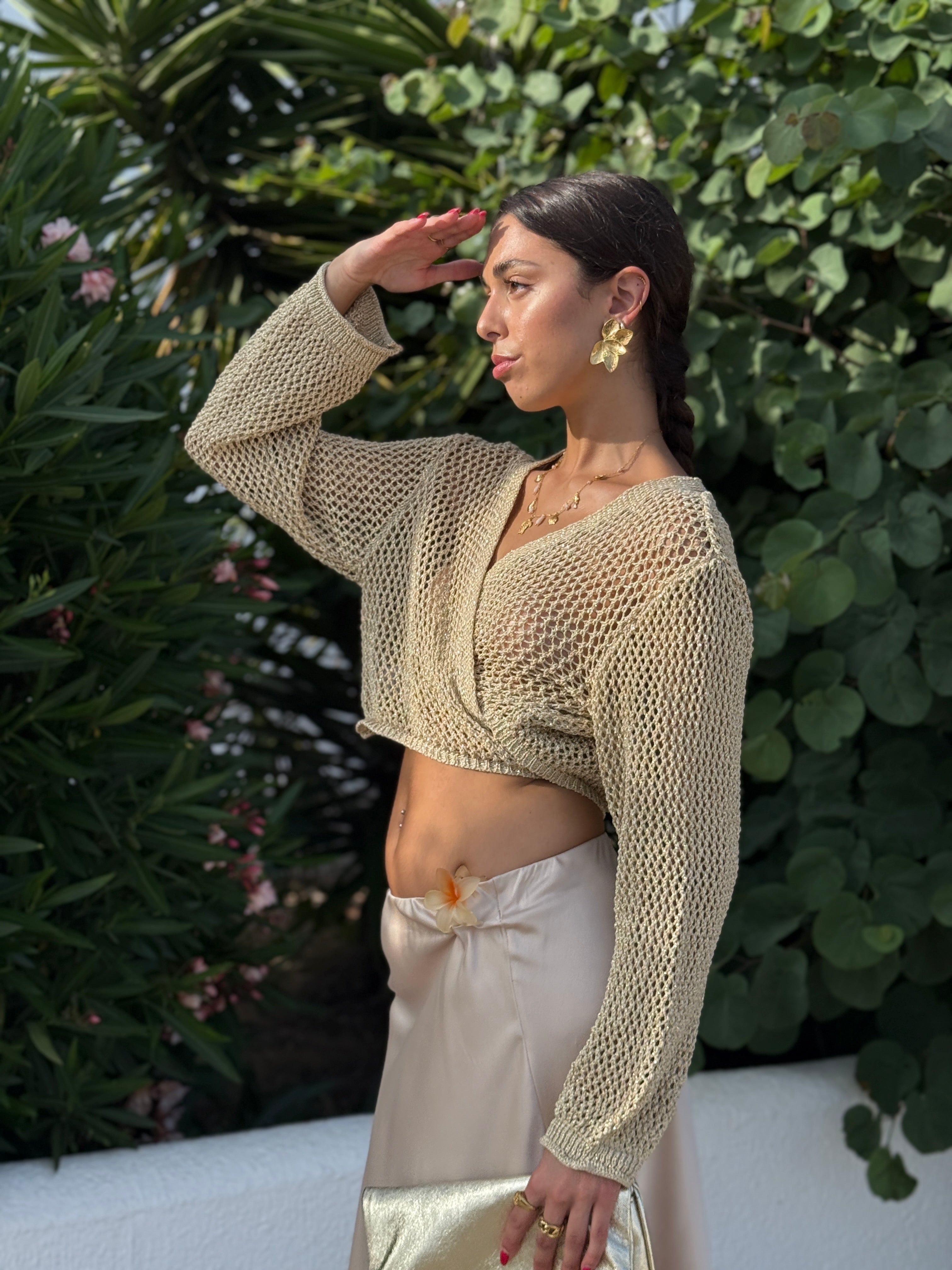 Torera de punt metal·litzada