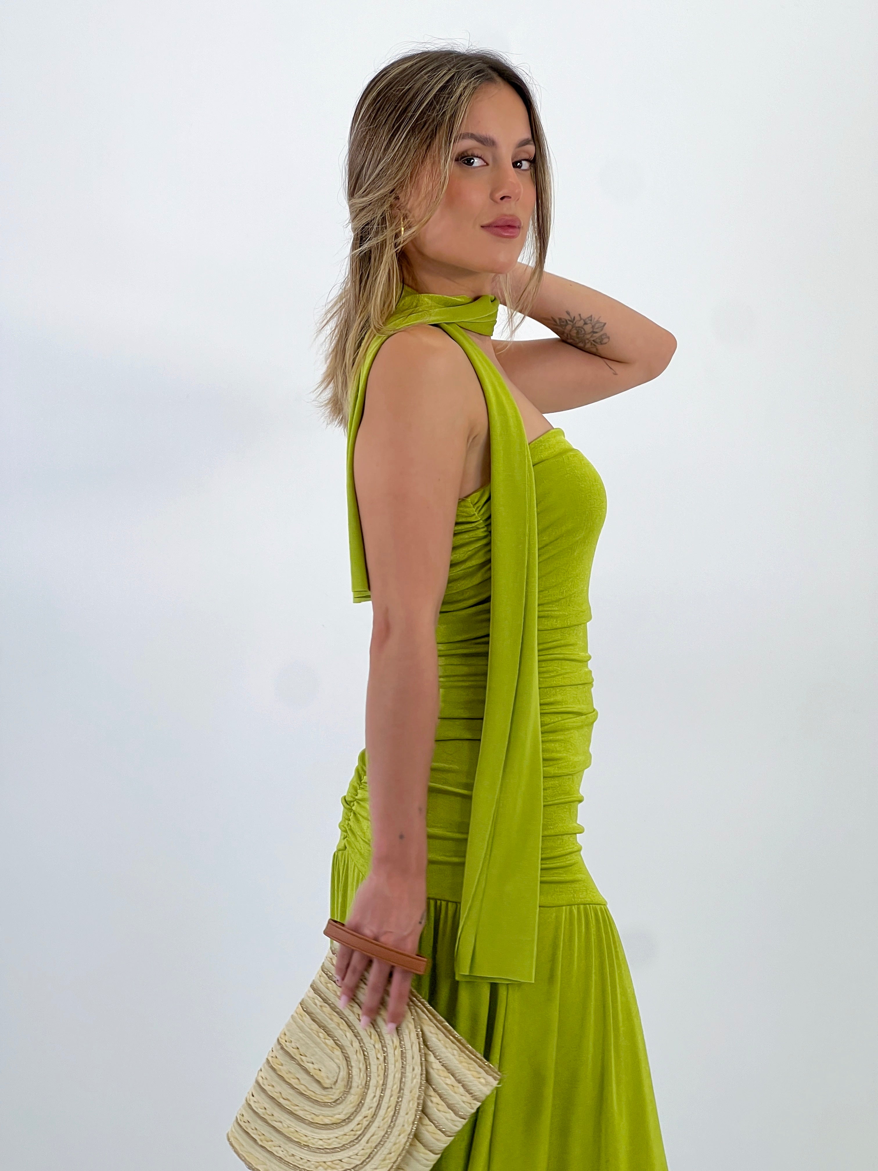 Vestido volantes fular Marina