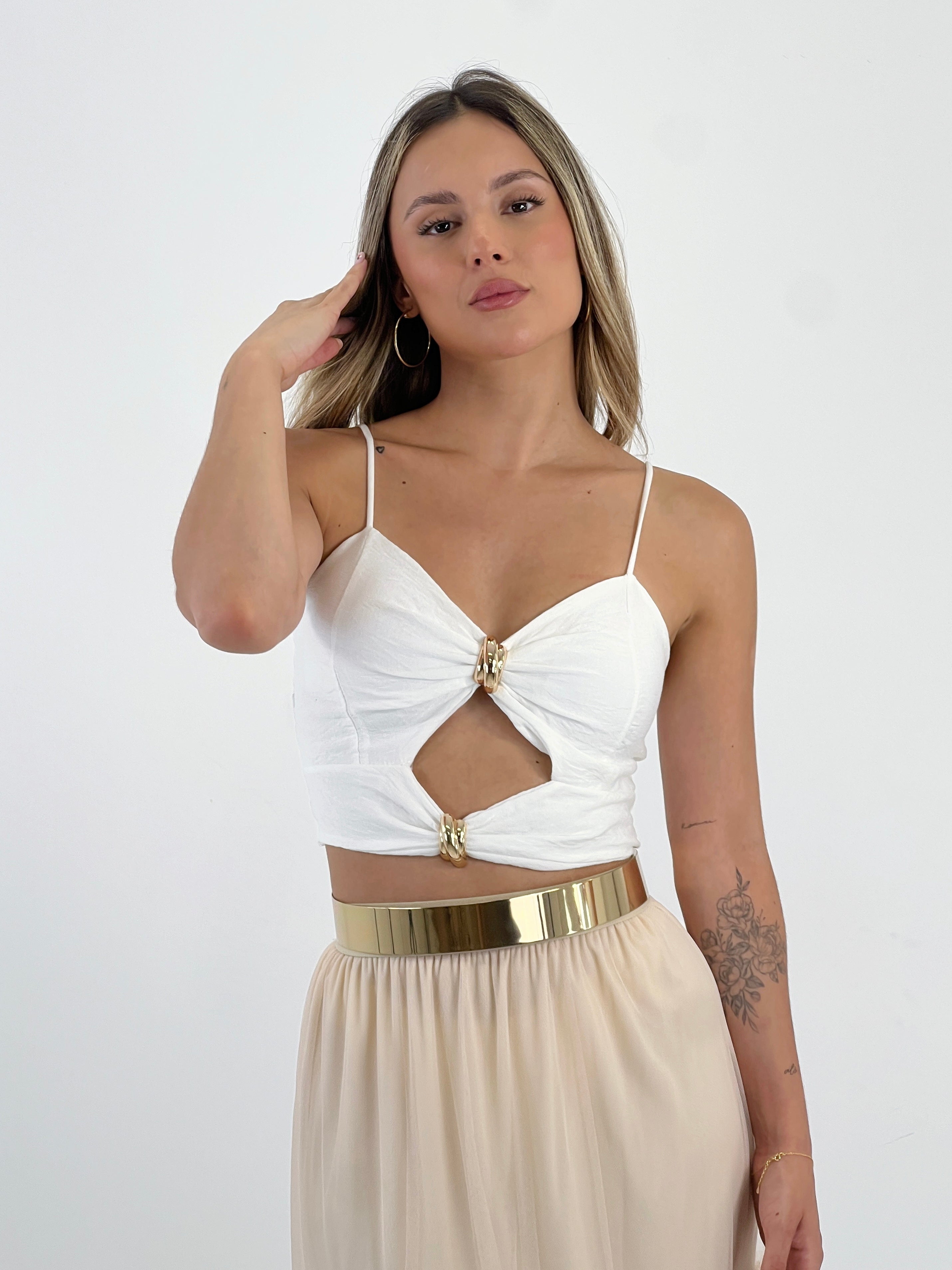 Faldilla de tul llarga acabat arrissat