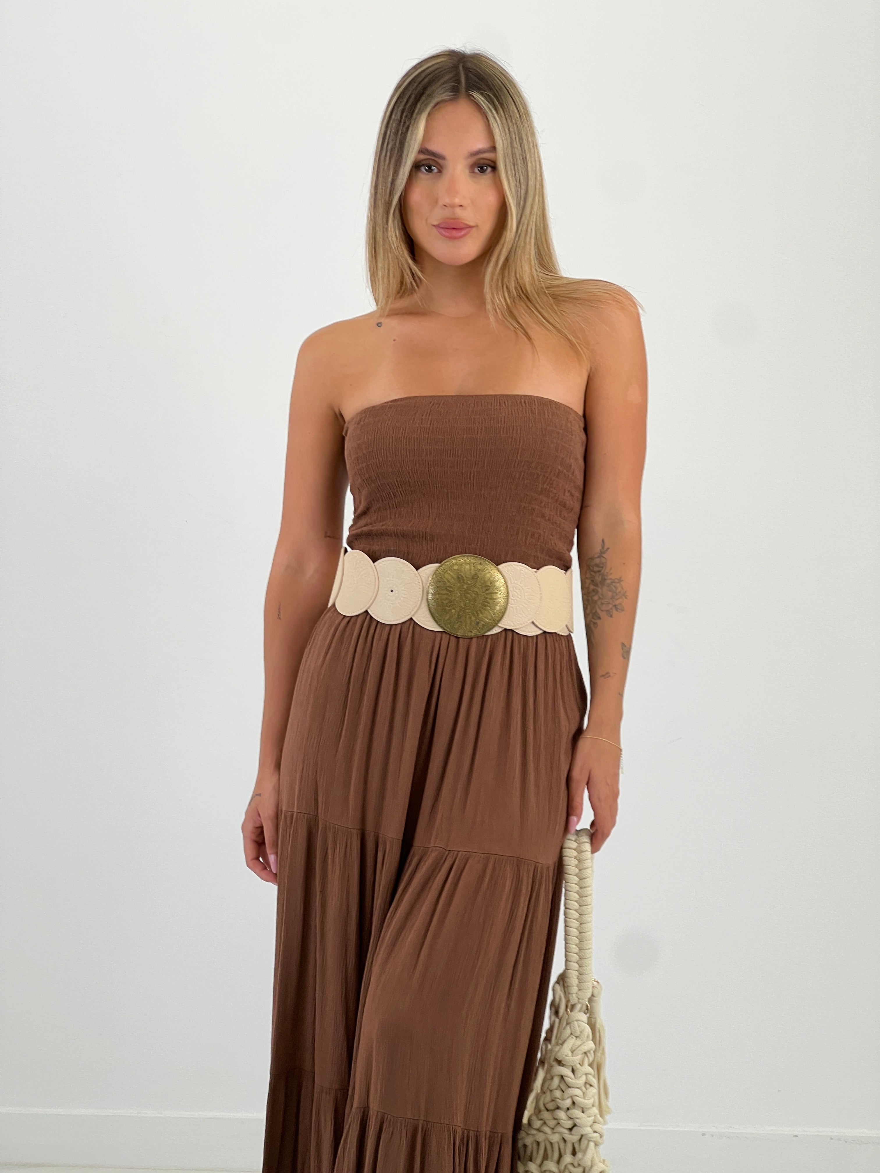 Strapless rubber dress