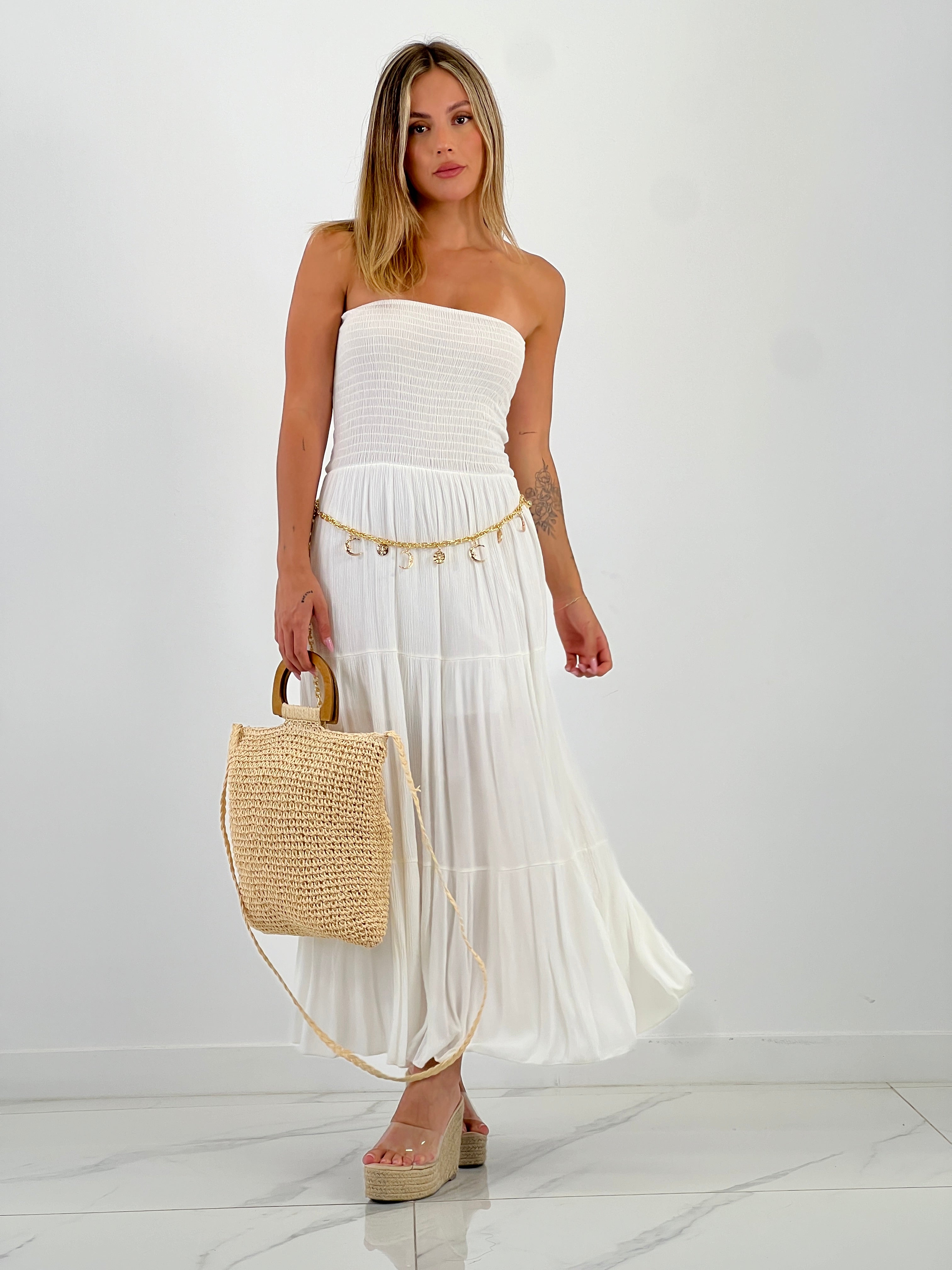 Strapless rubber dress