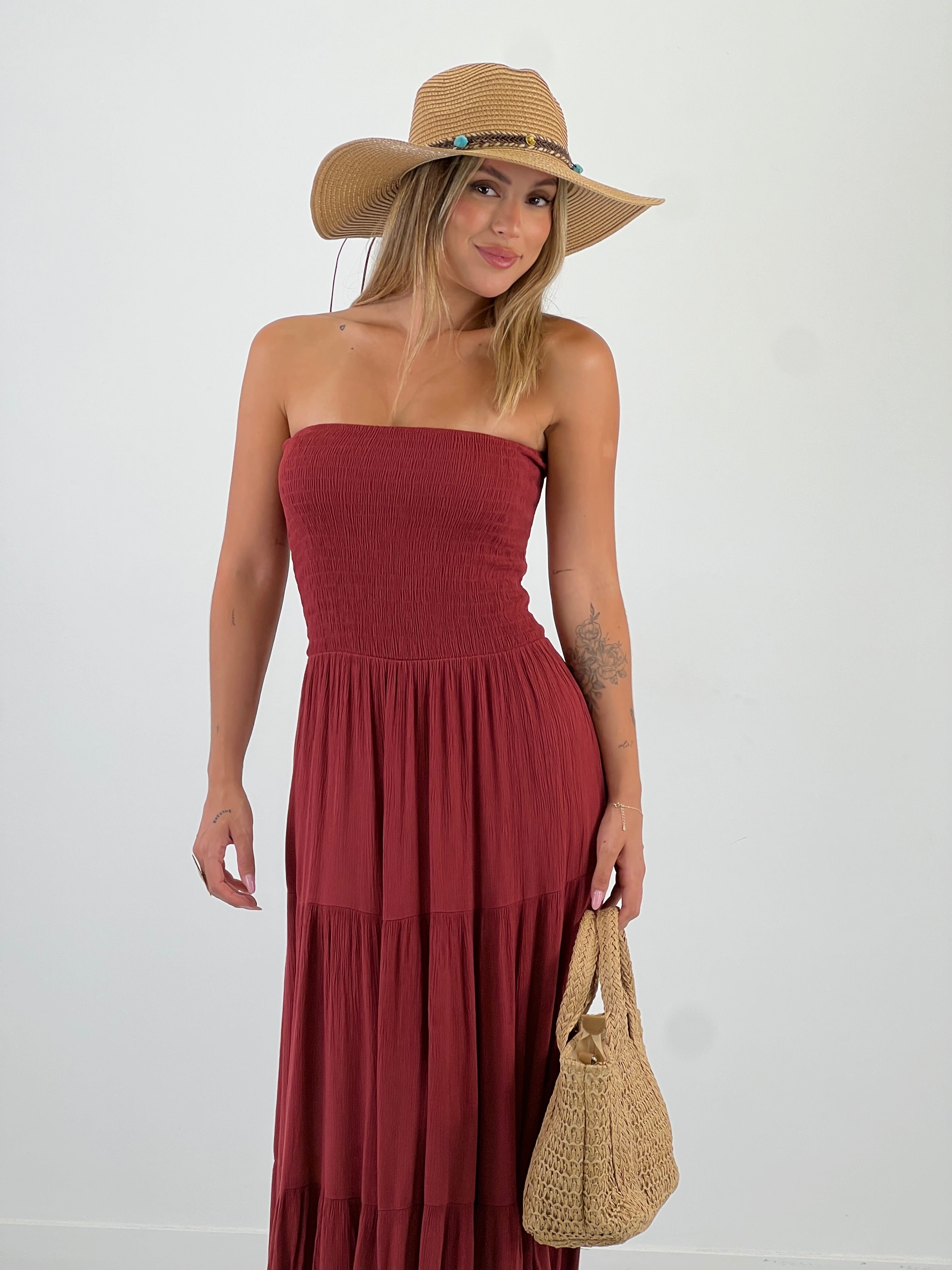 Strapless rubber dress