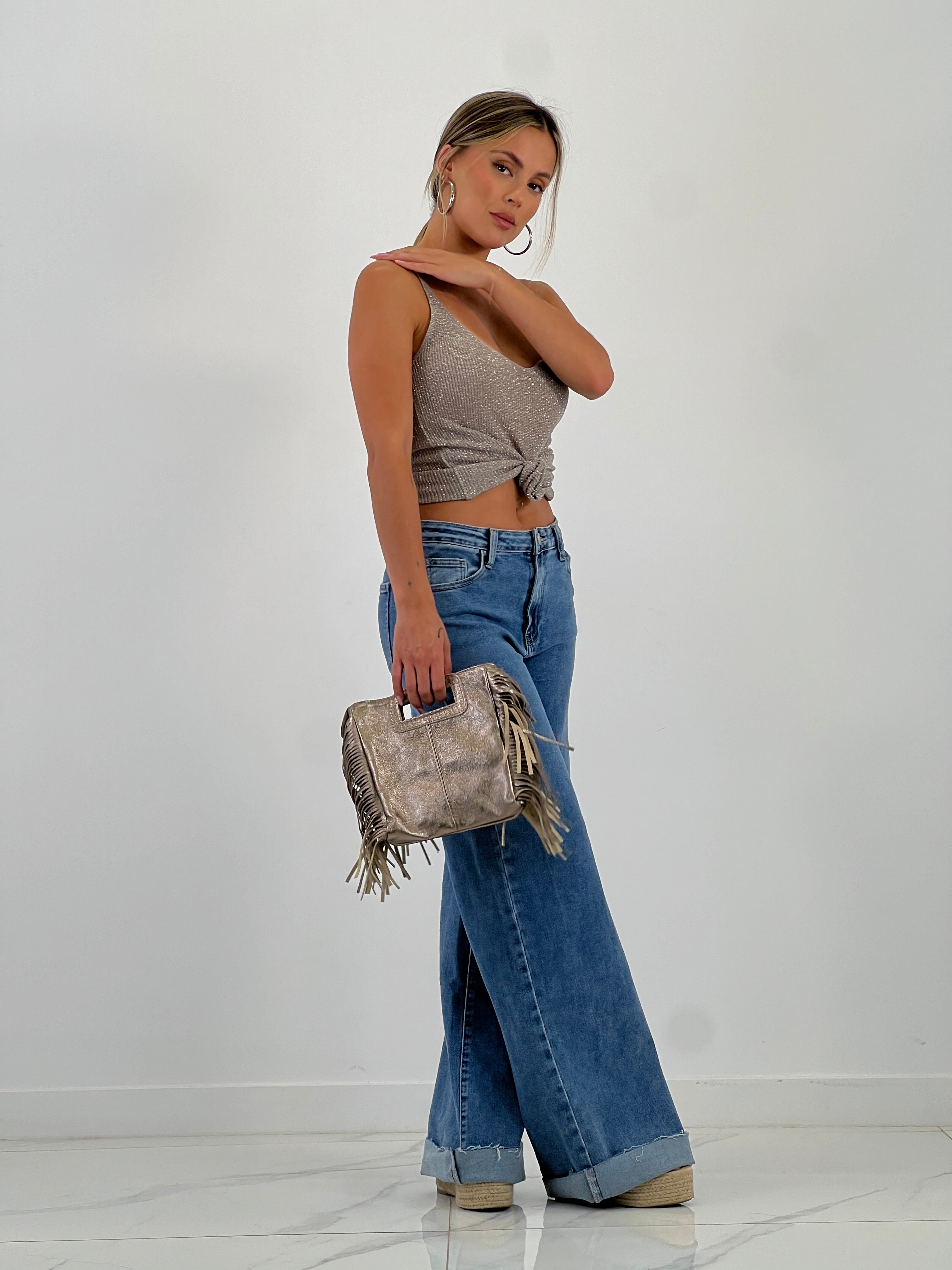 Bolso piel flecos - Zebra&Maduixa®