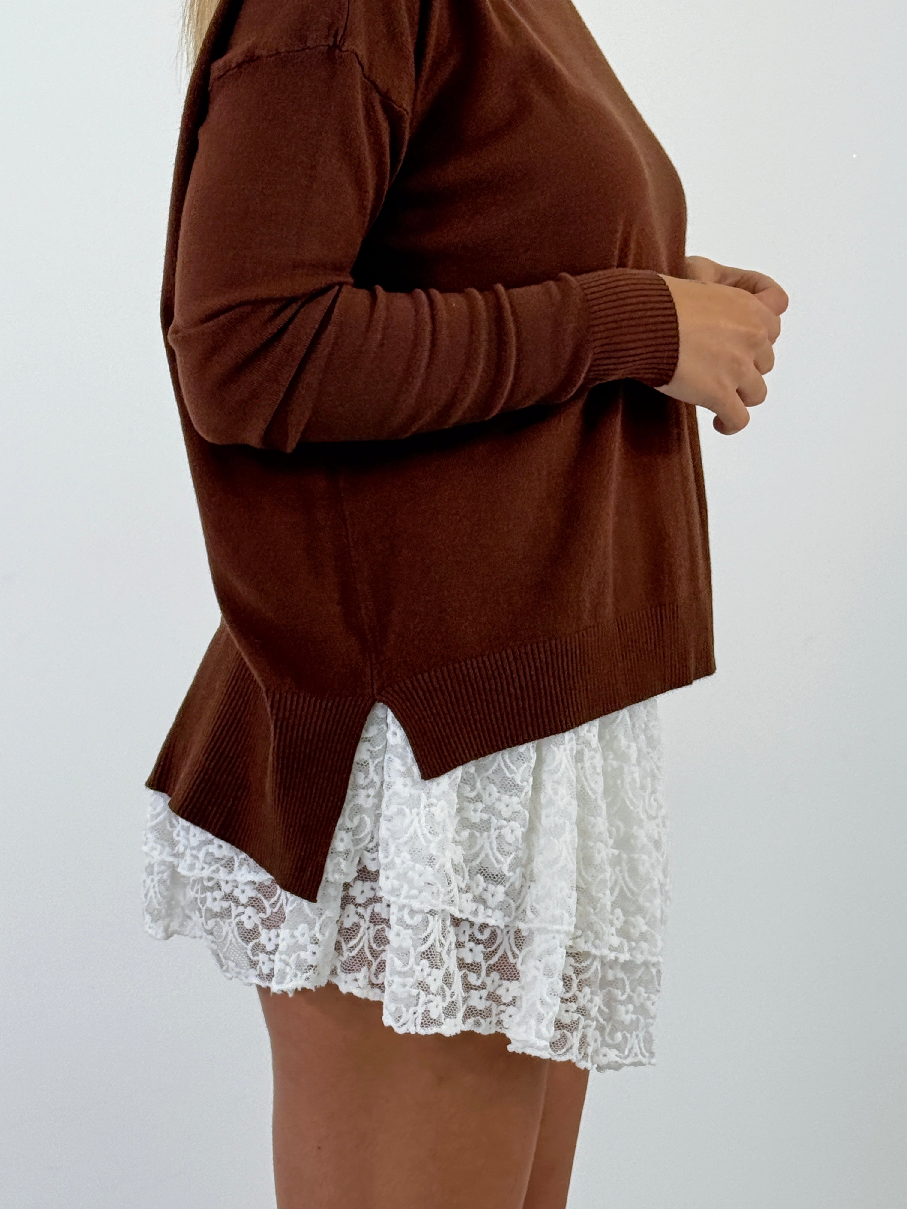 Falda volantes encaje terciopelo - Zebra&Maduixa®