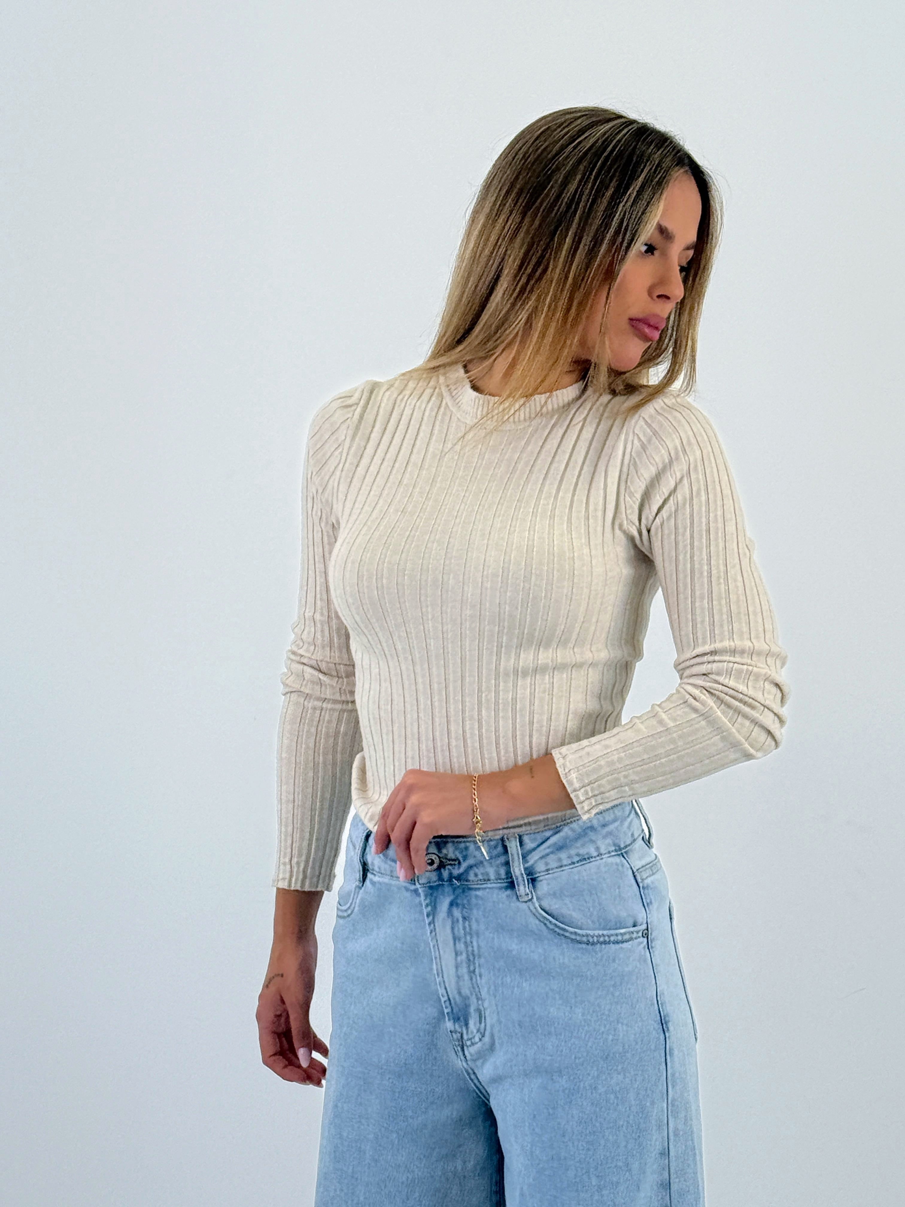 Jersey canalé cuello redondo - Zebra&Maduixa®