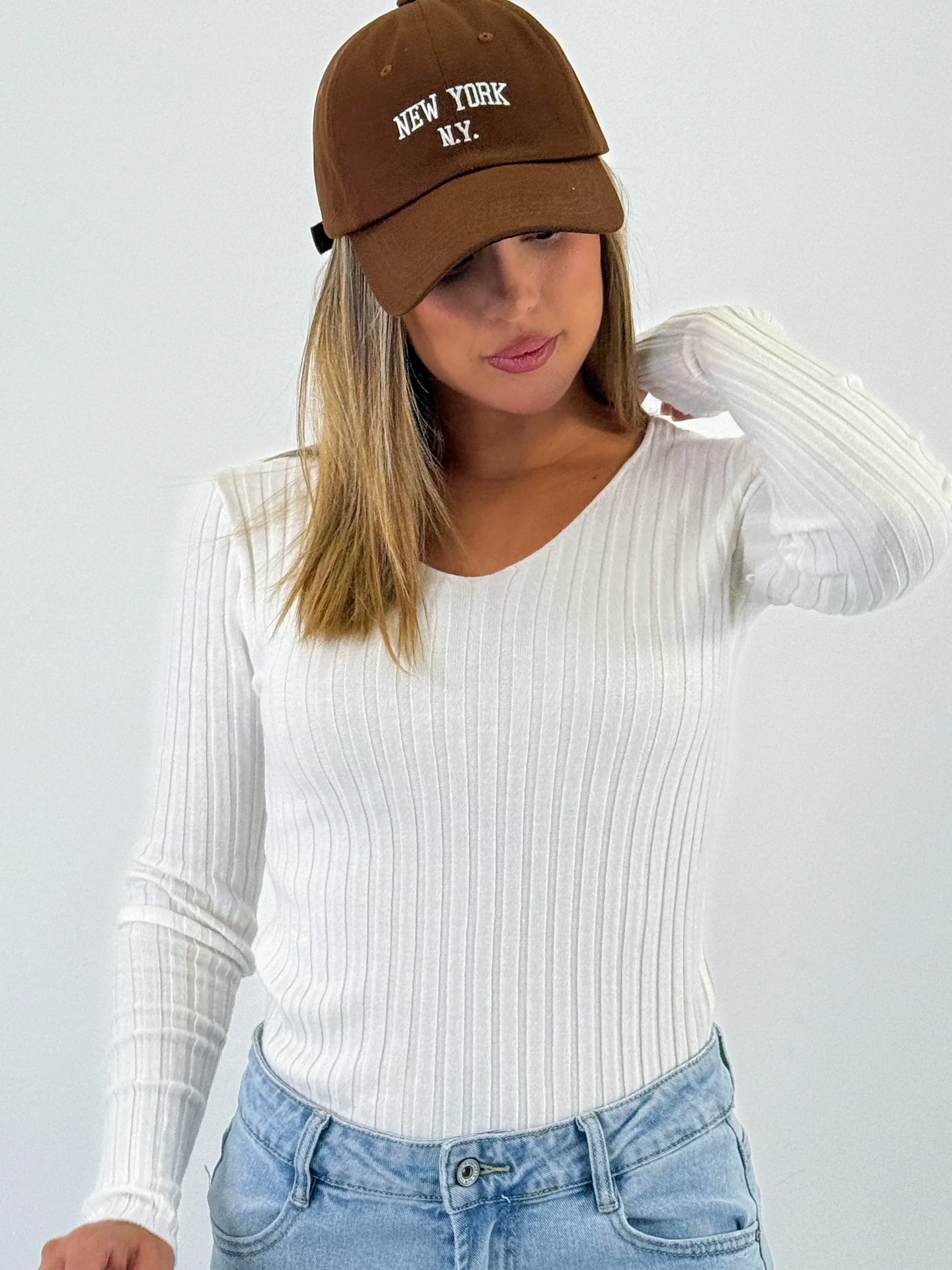 Jersey canalé cuello pico - Zebra&Maduixa®