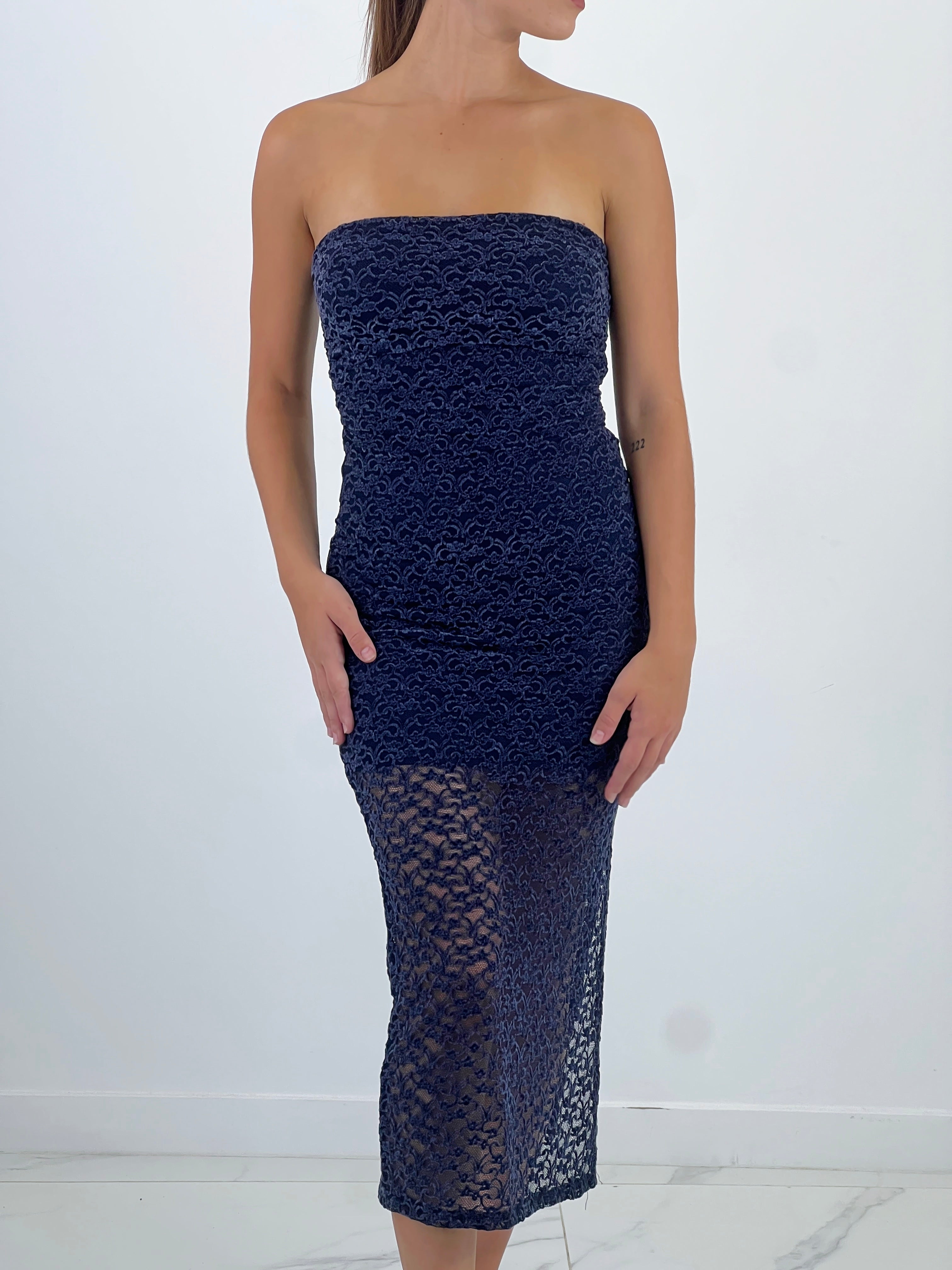 Vestido palabra de honor velvet - Zebra&Maduixa®