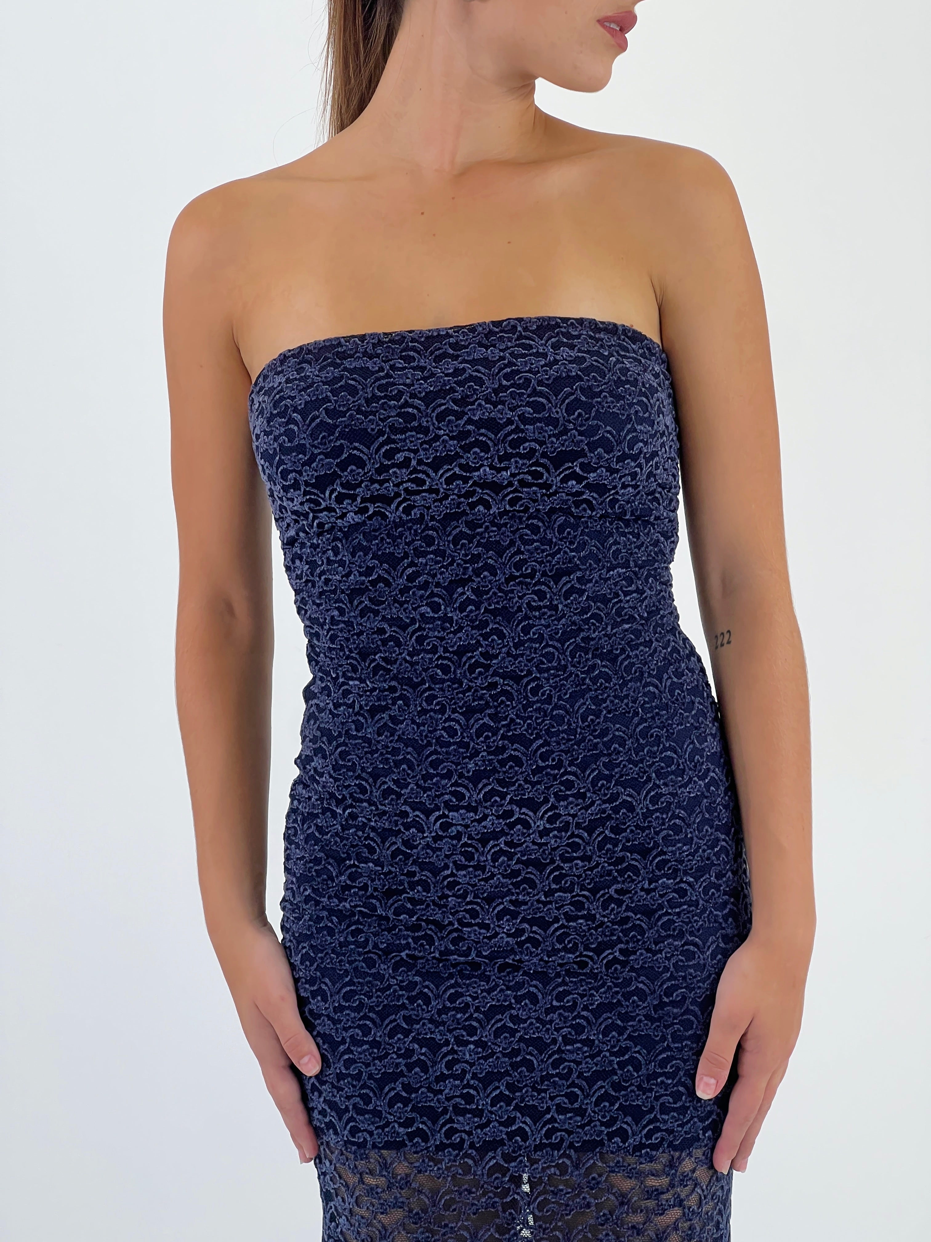 Vestido palabra de honor velvet - Zebra&Maduixa®