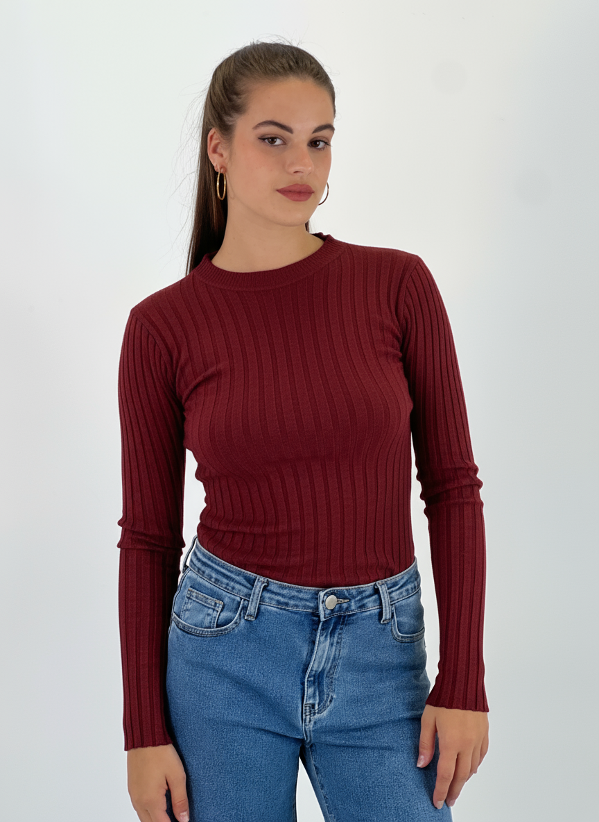 Jersey canalé cuello redondo - Zebra&Maduixa®