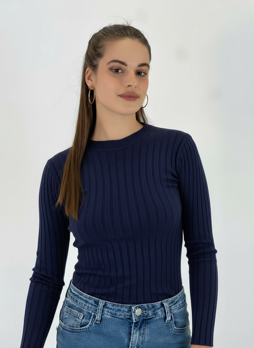 Jersey canalé cuello redondo - Zebra&Maduixa®