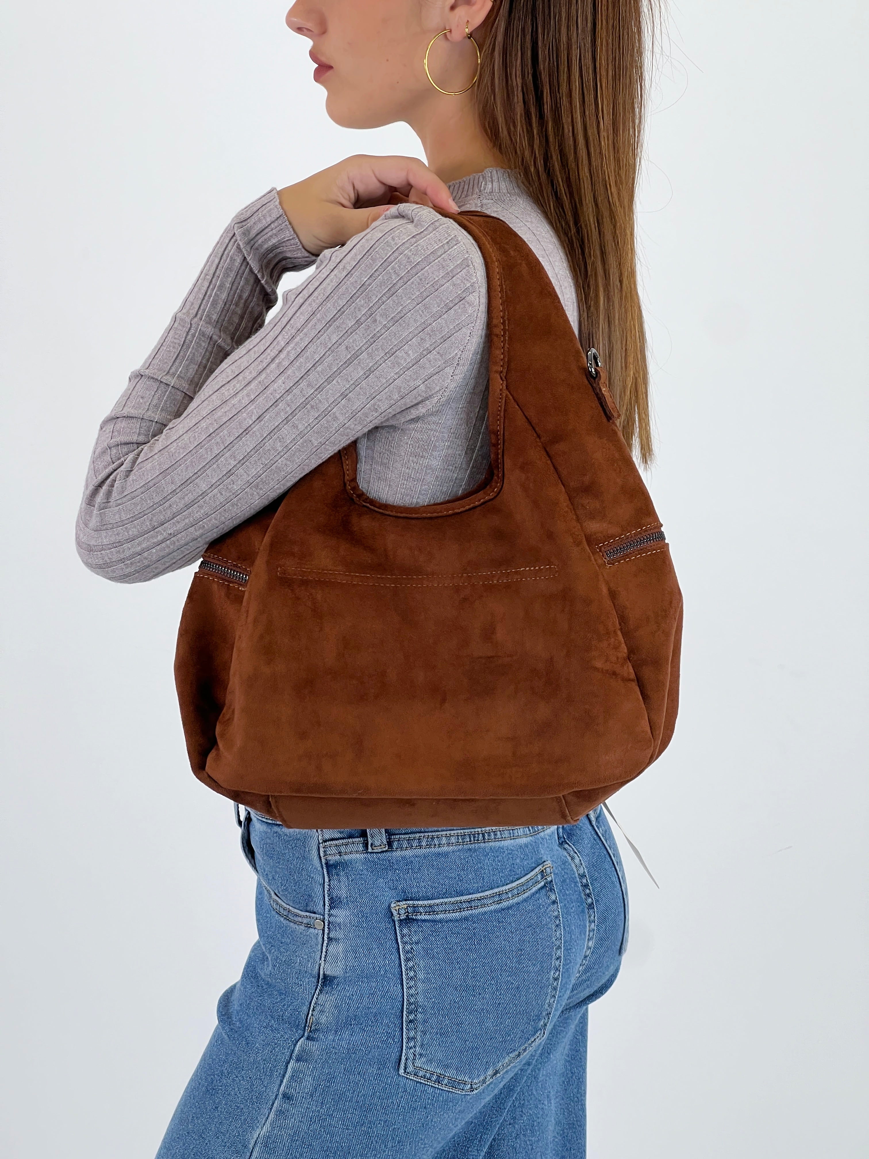 Bolso de hombro cremalleras