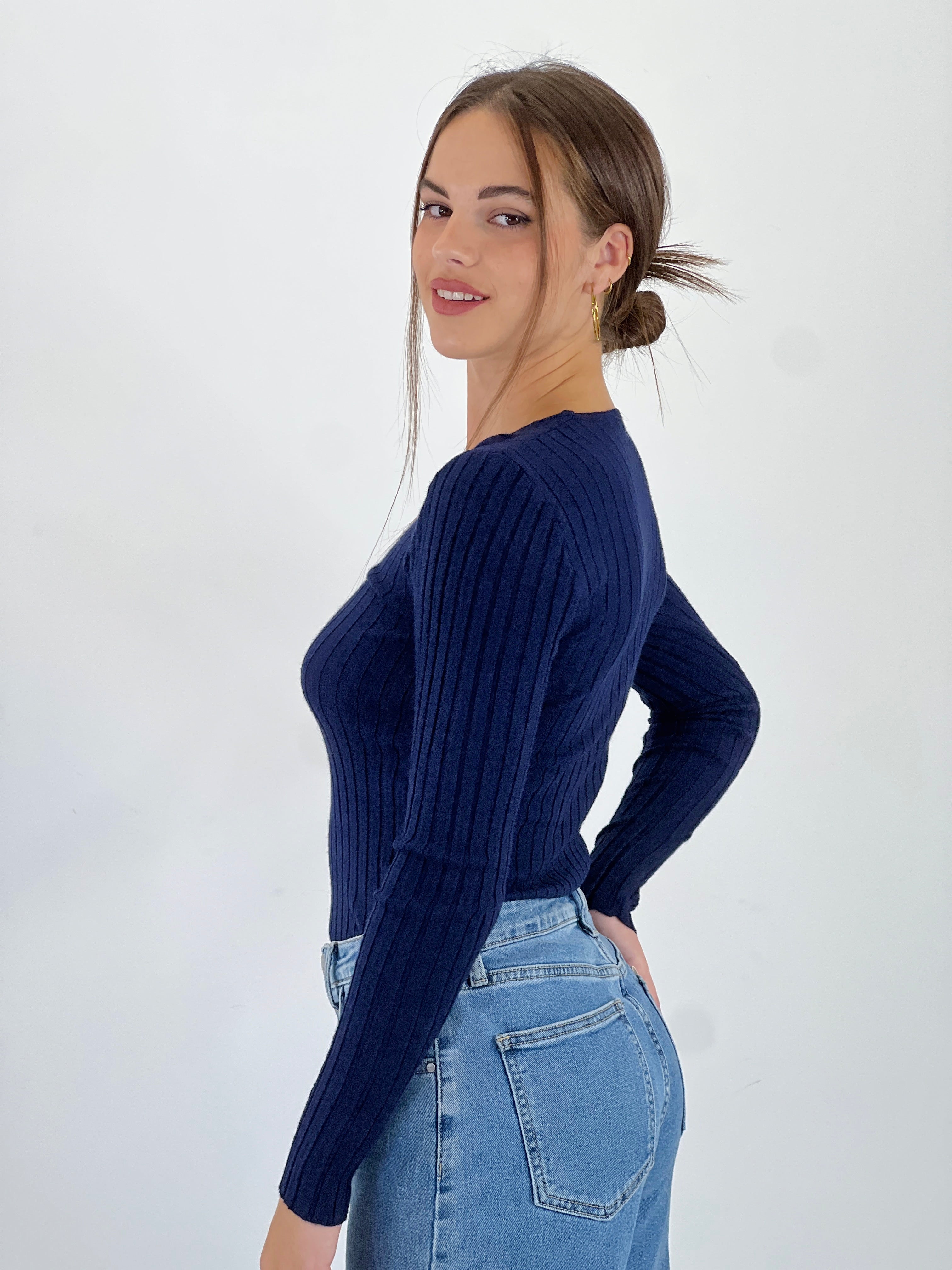 Jersey canalé cuello redondo - Zebra&Maduixa®