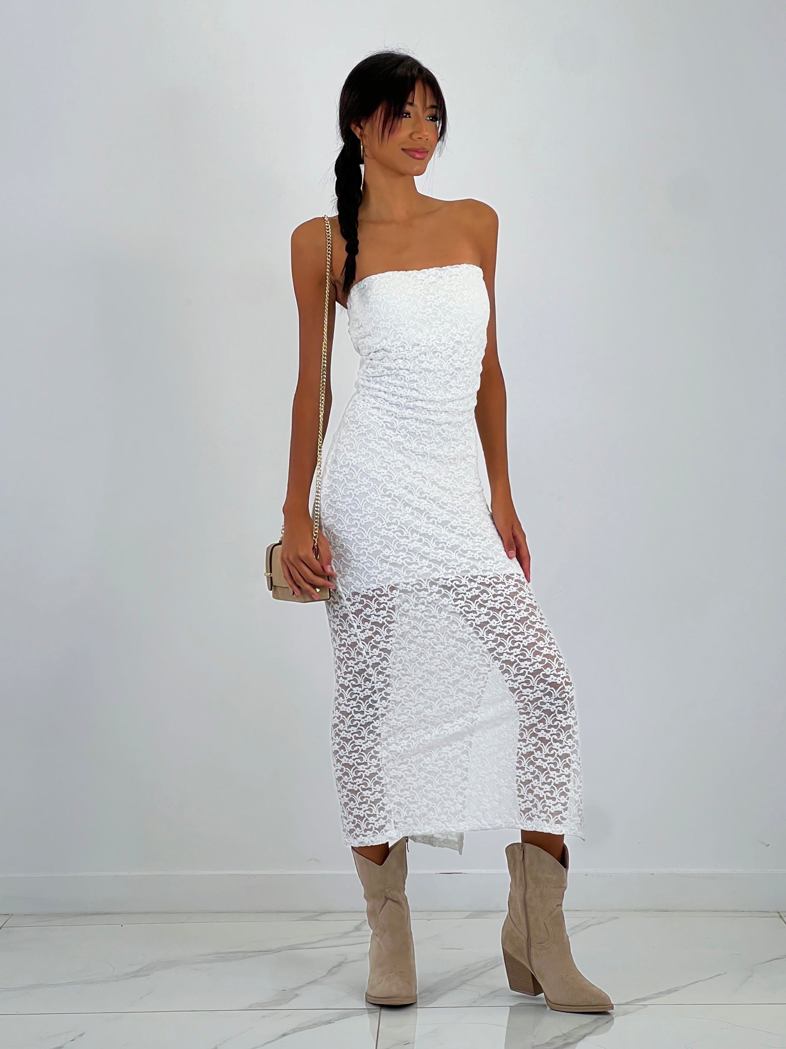 Vestido palabra de honor velvet - Zebra&Maduixa®