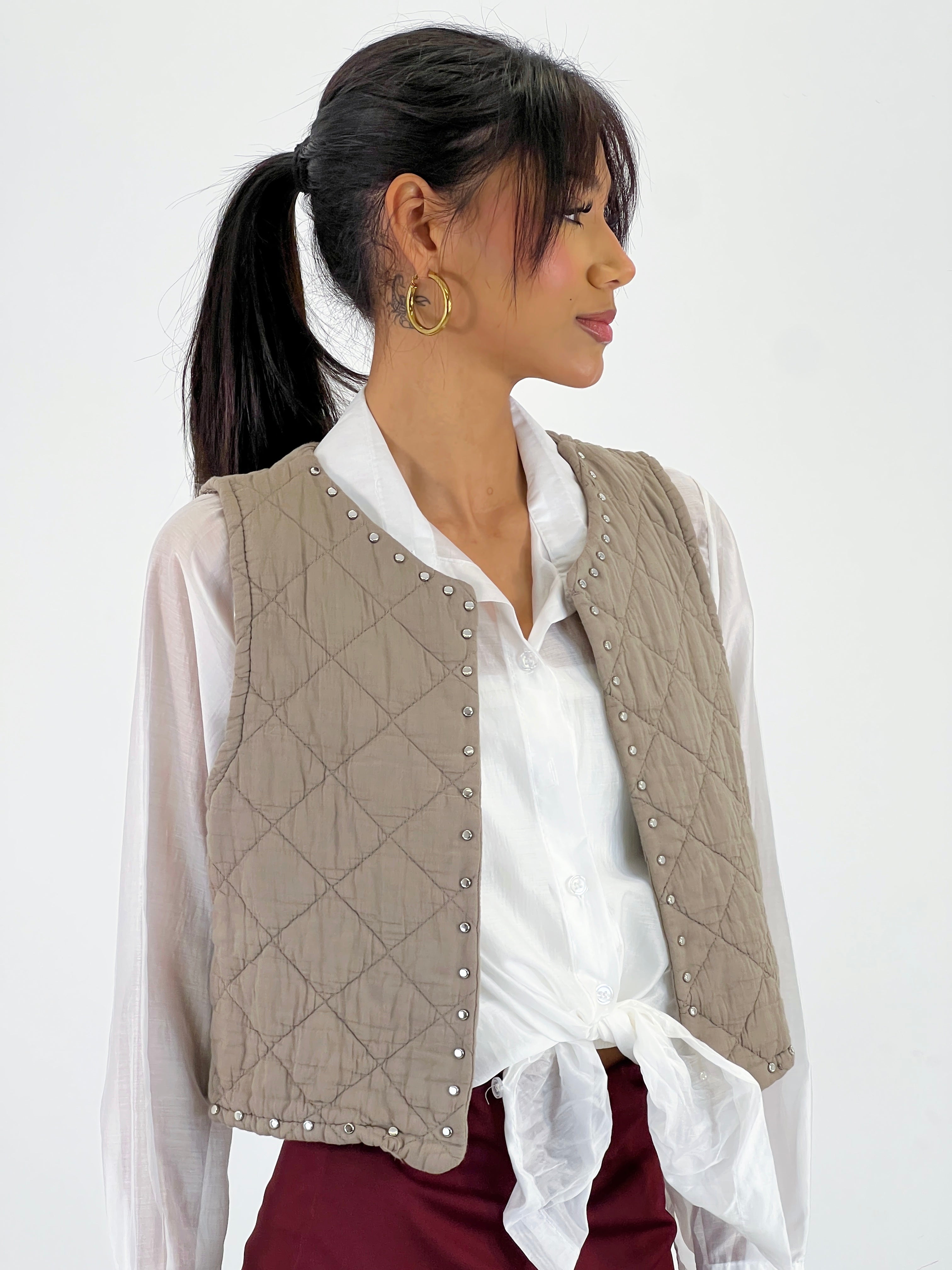 Chaleco padding tachas - Zebra&Maduixa®