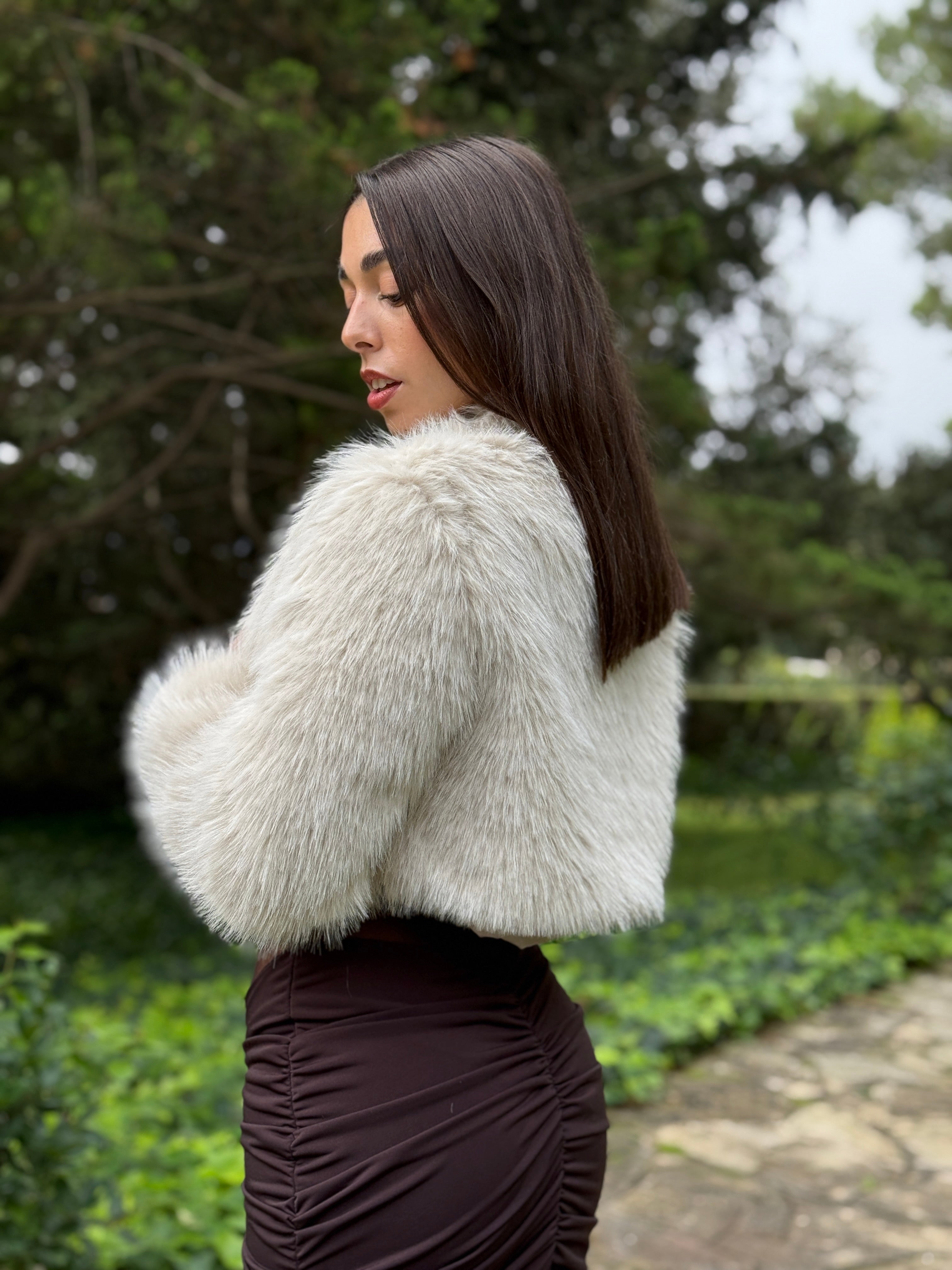 Chaqueta bolero pelo