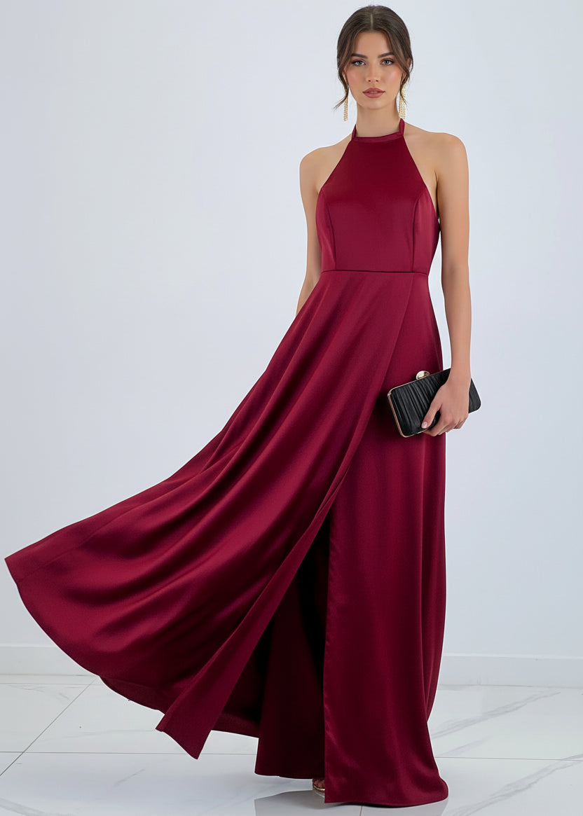 Vestido largo satén Silvia - Zebra&Maduixa®