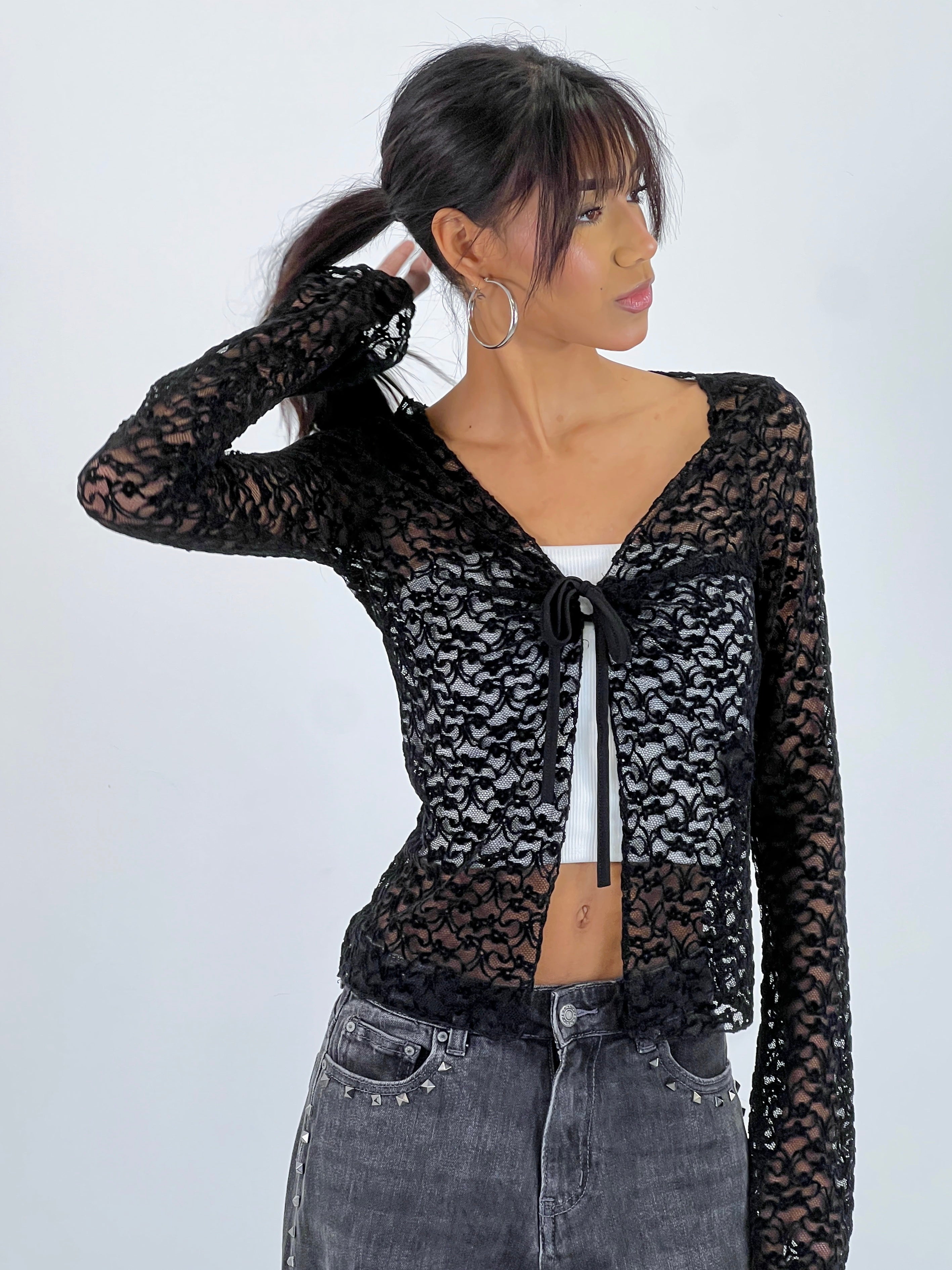 Camisa lazada encaje terciopelo - Zebra&Maduixa®