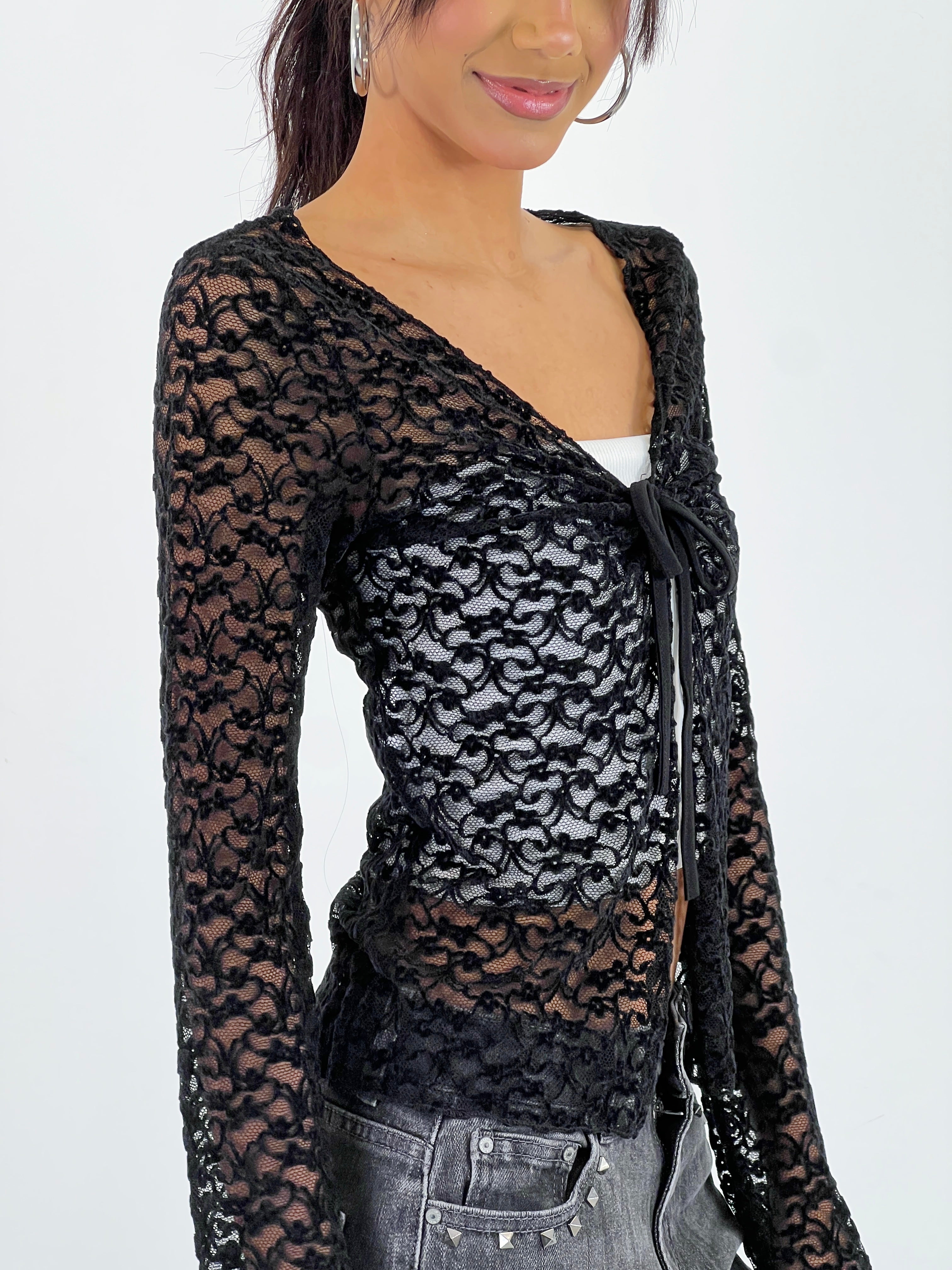 Camisa lazada encaje terciopelo - Zebra&Maduixa®