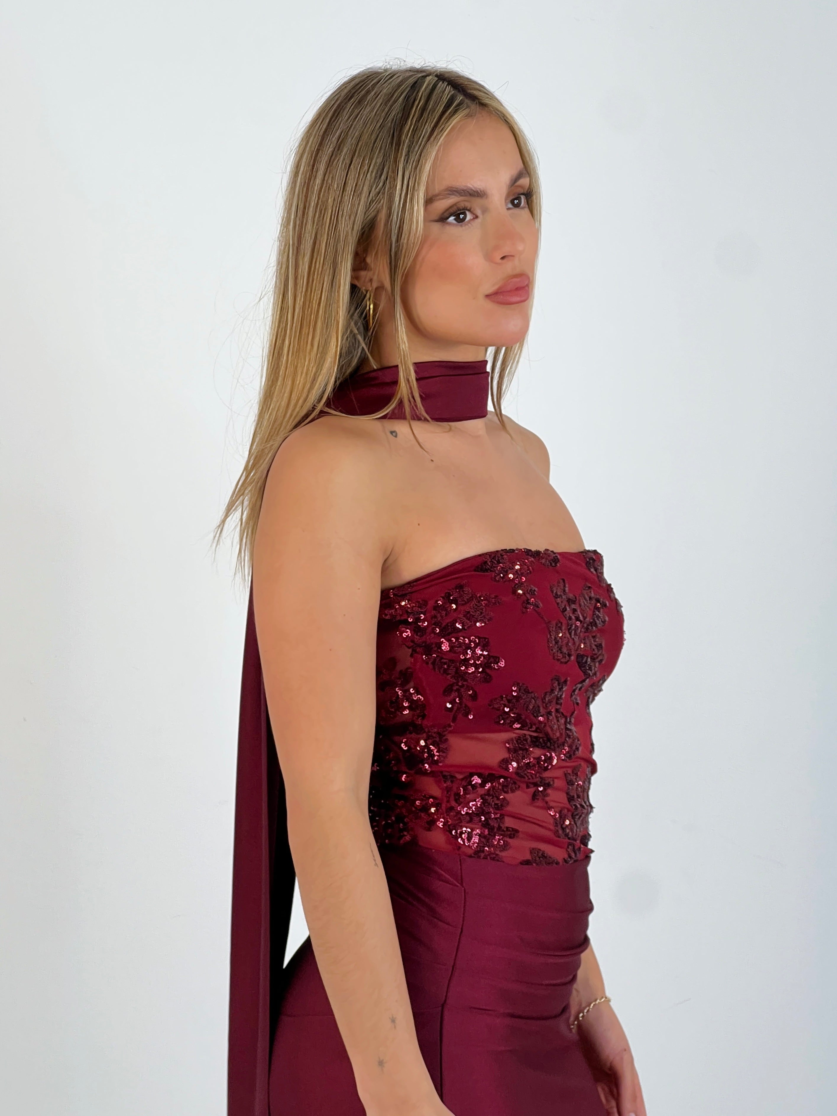 Vestido palabra de honor lentejuela - Zebra&Maduixa®