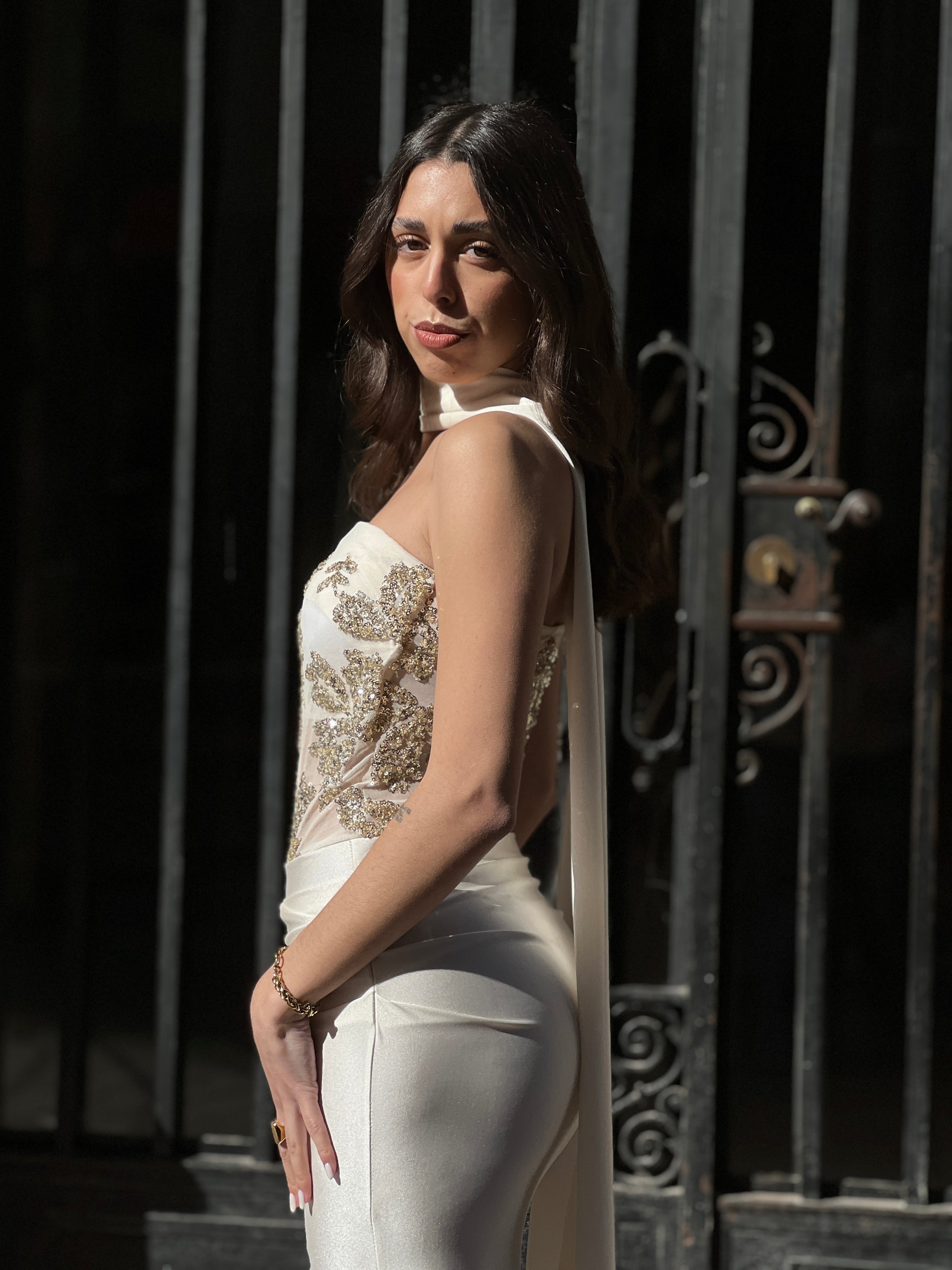 Vestido palabra de honor lentejuela - Zebra&Maduixa®