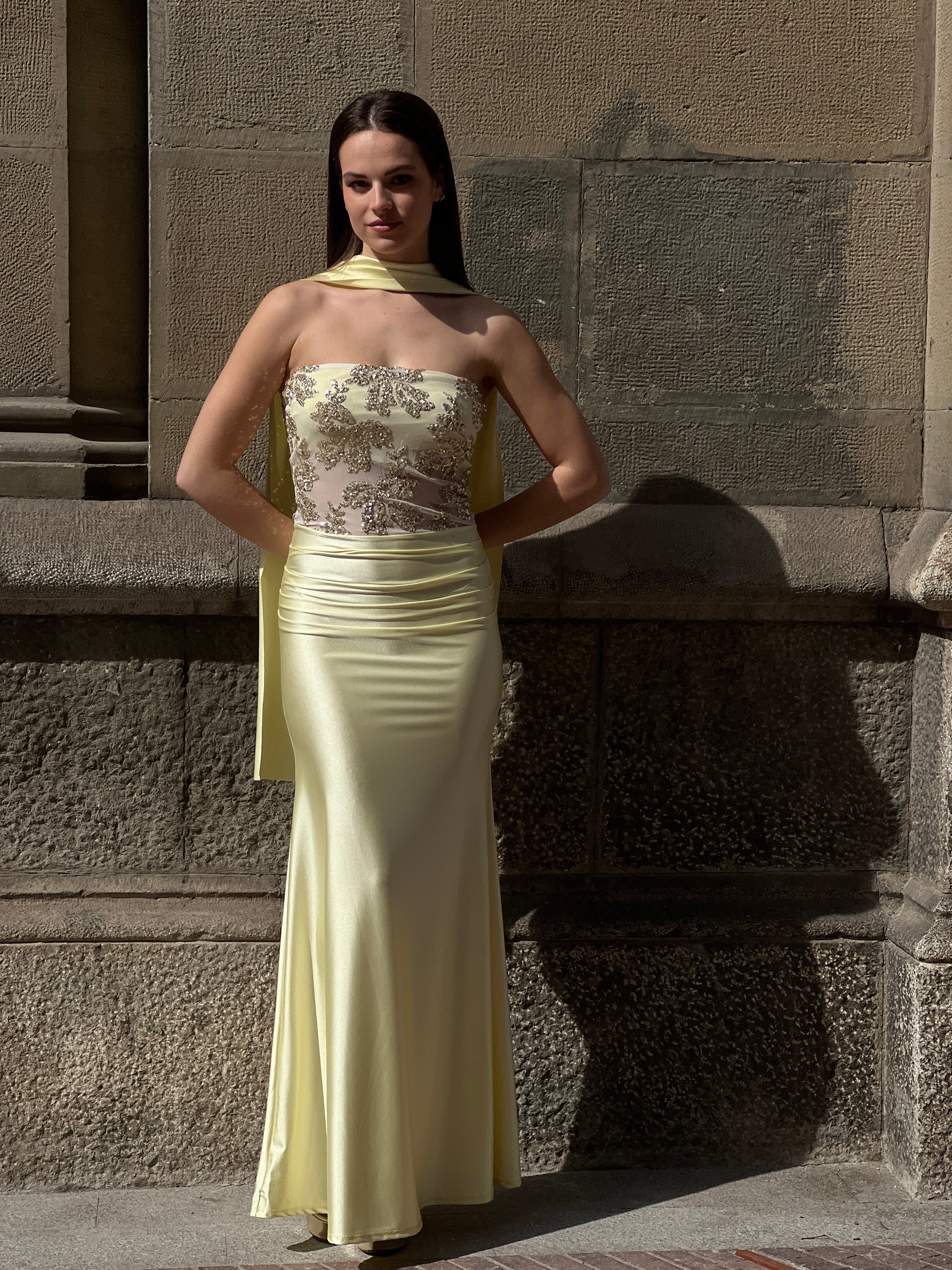 Vestido palabra de honor lentejuela - Zebra&Maduixa®