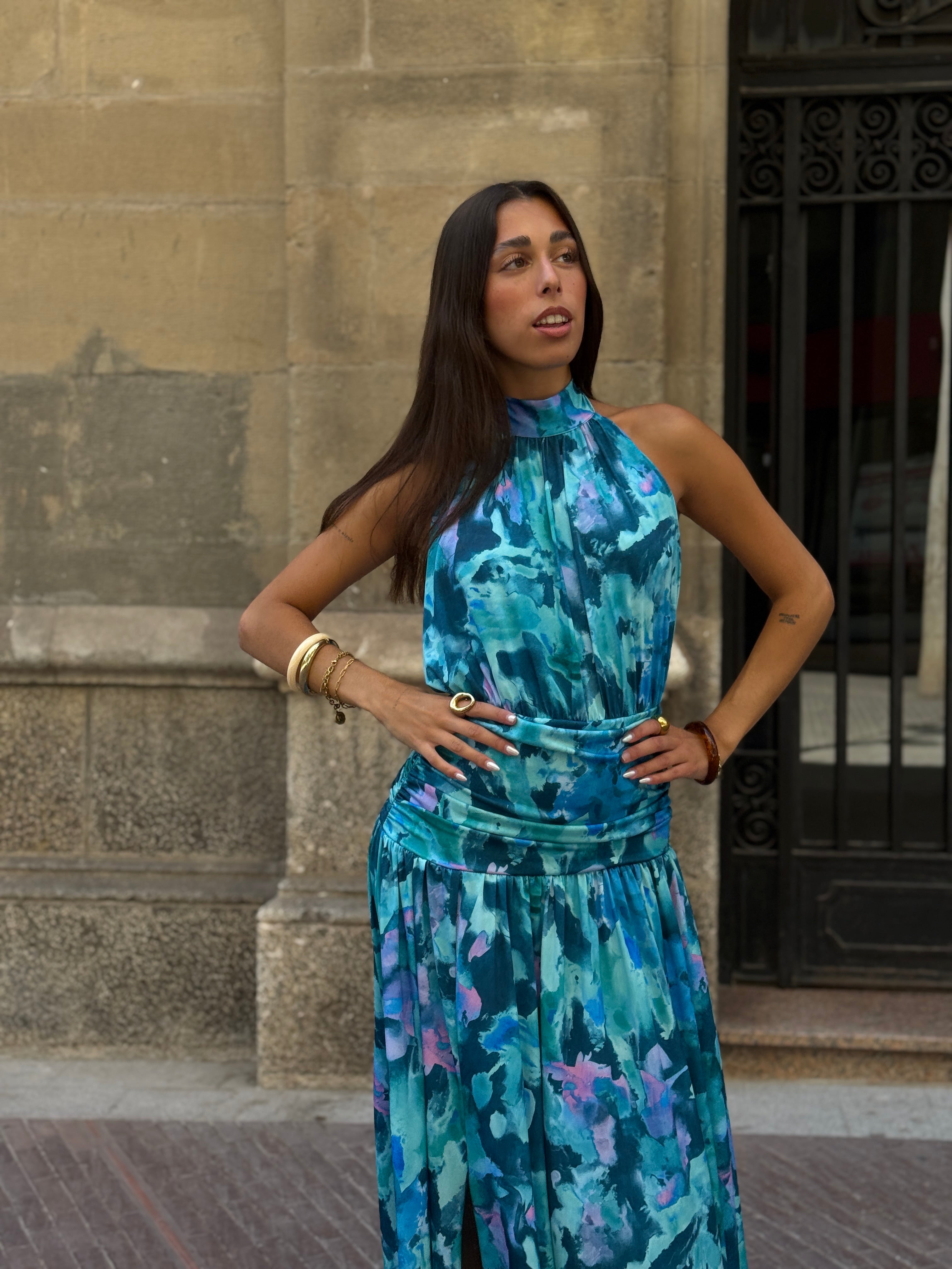 Vestit halter estampat Niria