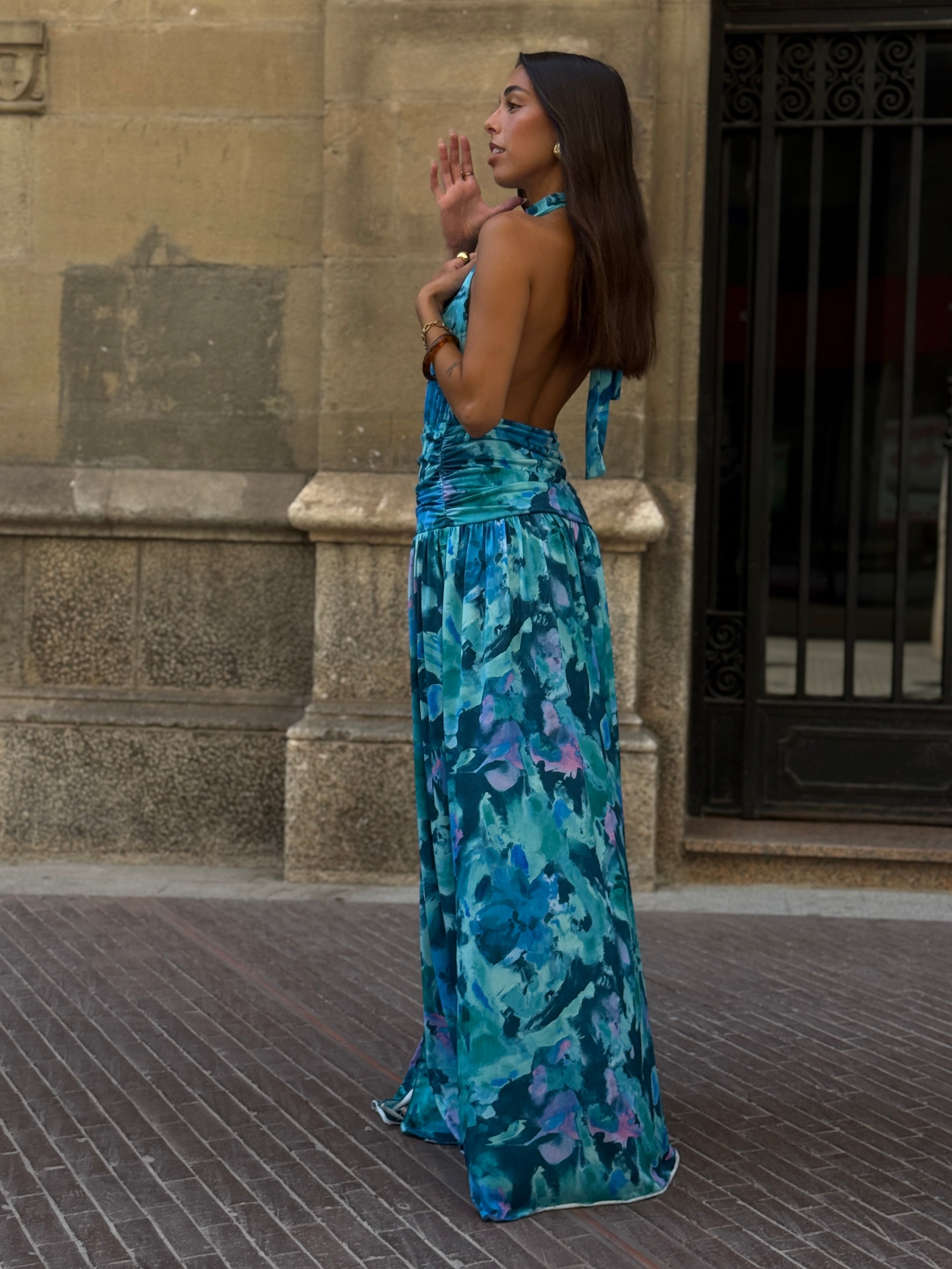 Vestit halter estampat Niria