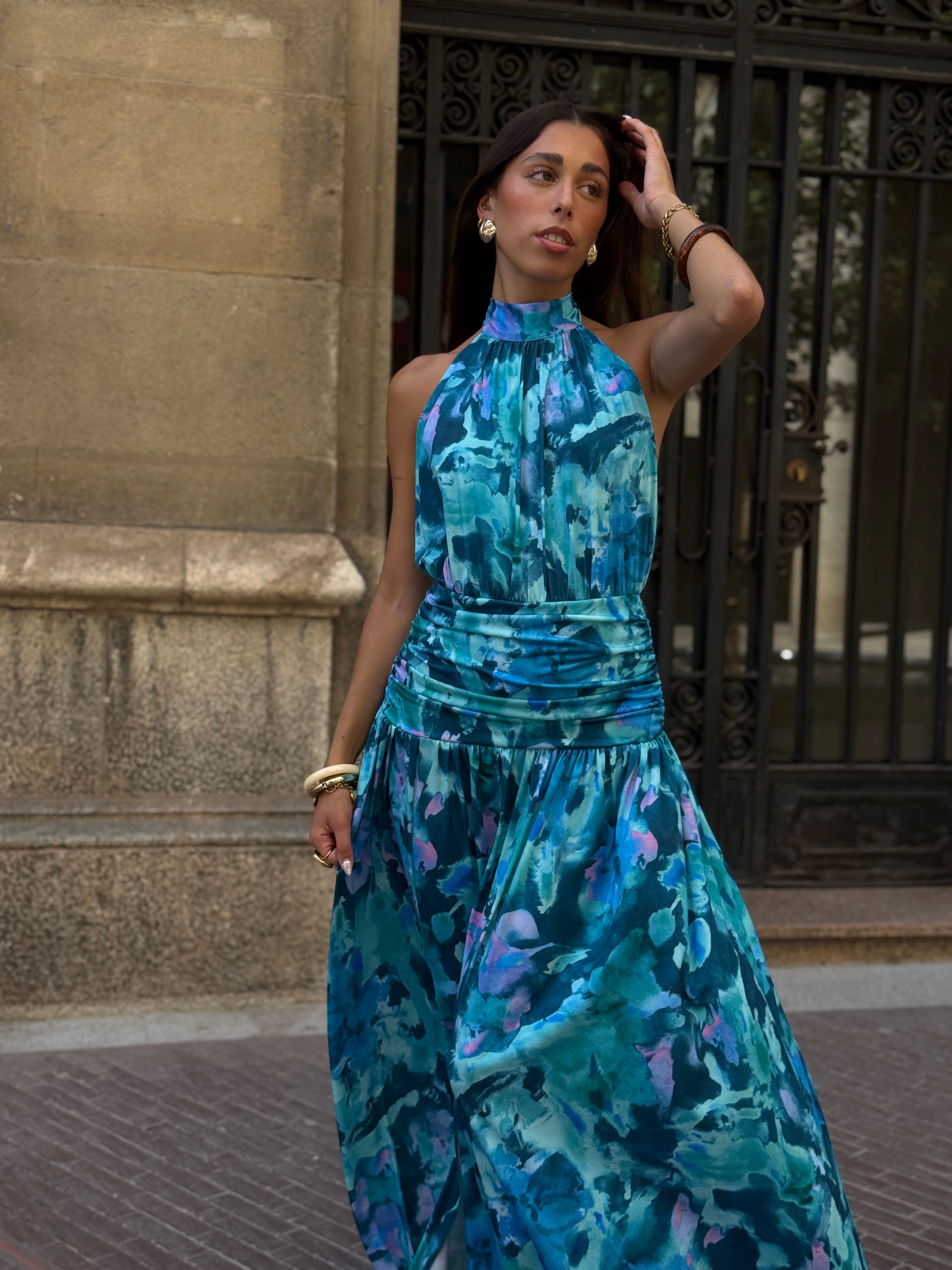 Vestit halter estampat Niria