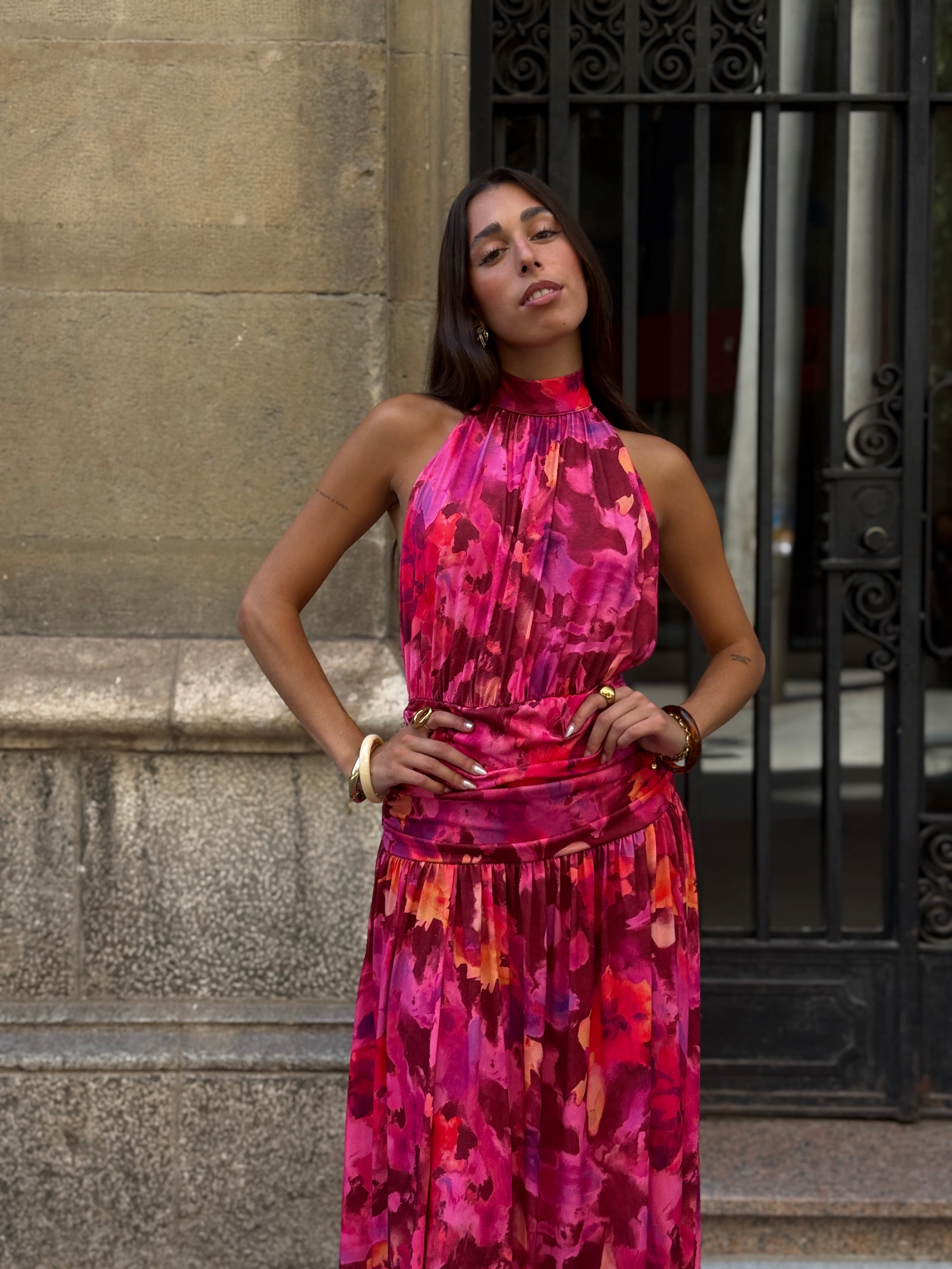 Vestit halter estampat Niria
