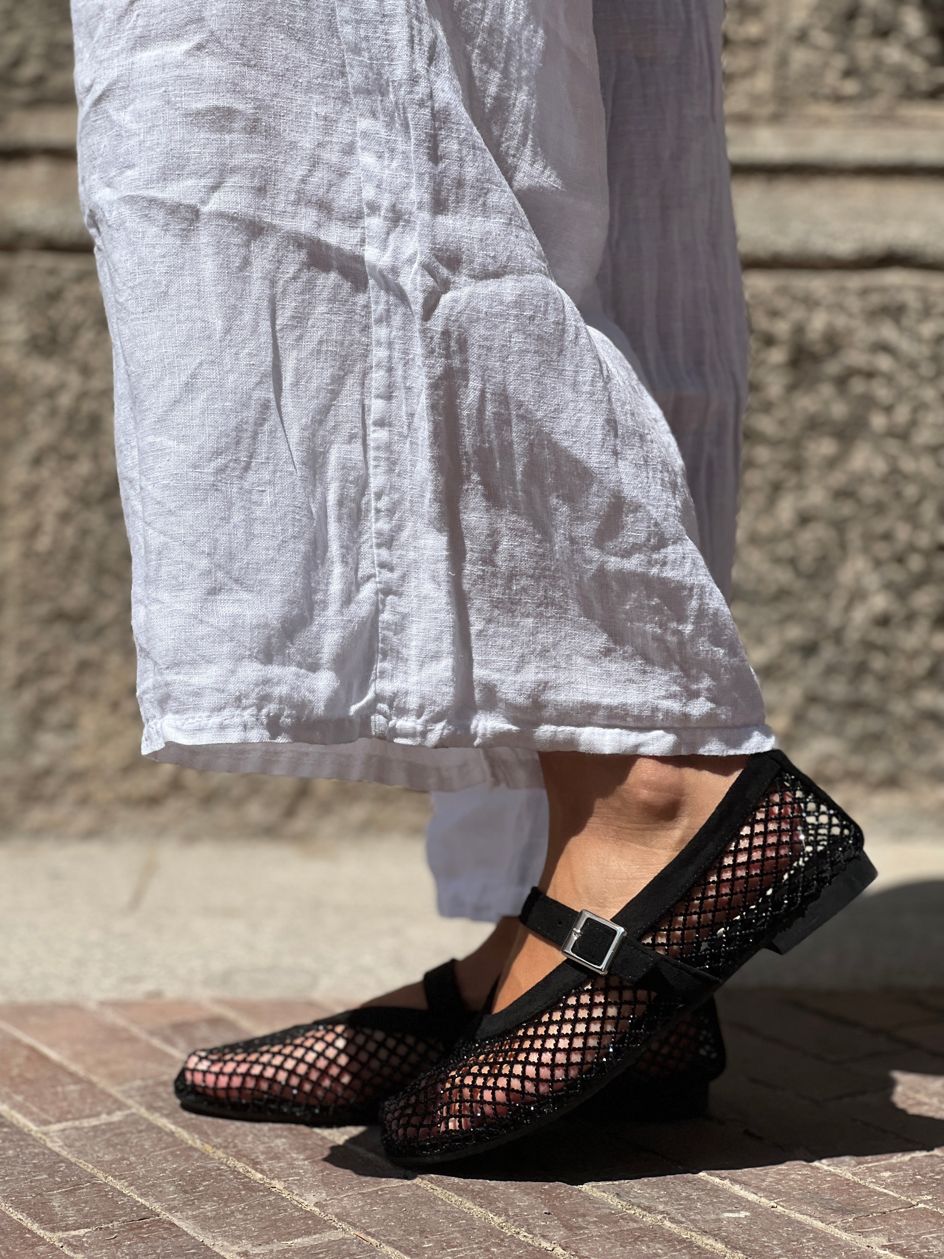 Ballet flats with mesh