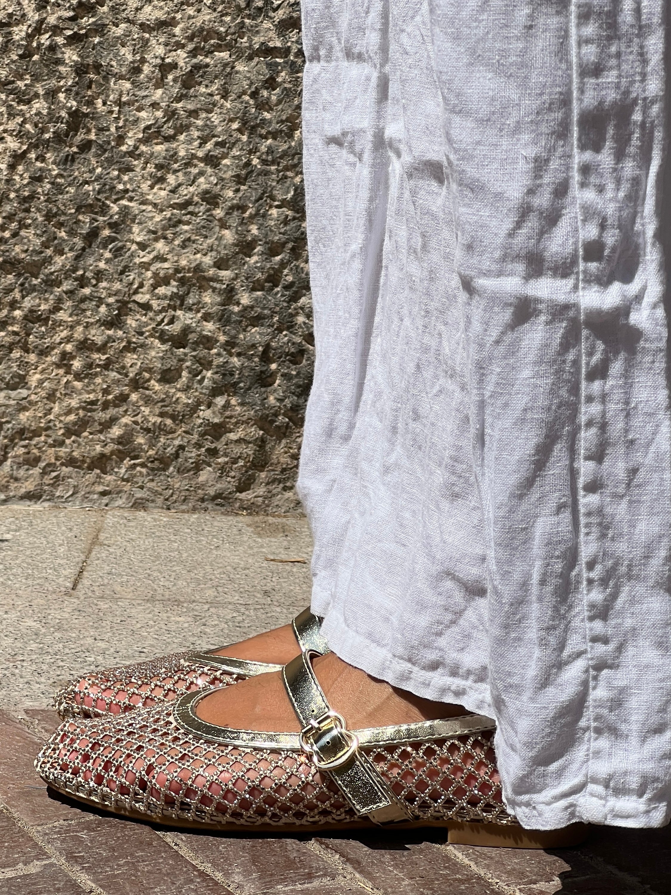 Ballet flats with mesh