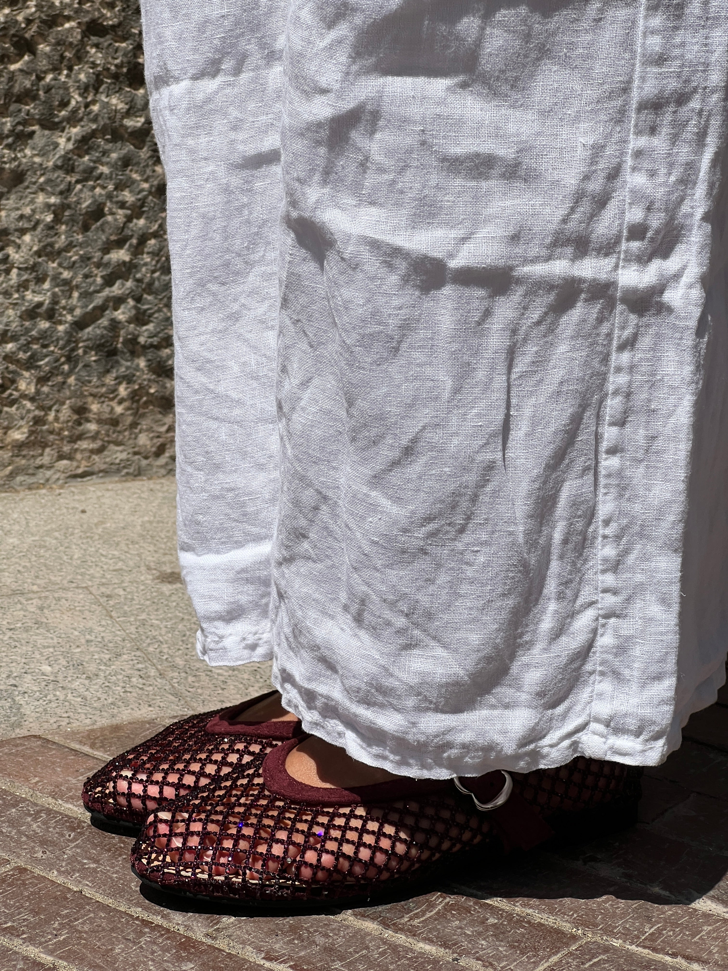 Ballet flats with mesh